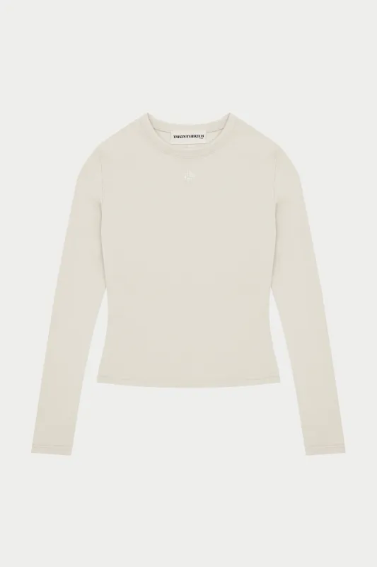 SCULPTING STRETCH LONG SLEEVE TOP - BONE sold by The Couture Club