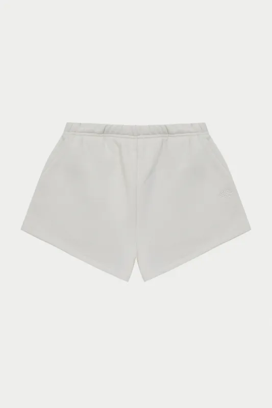 LAUNDERED CLASSICS BOYFRIEND SHORTS - ECRU sold by The Couture Club