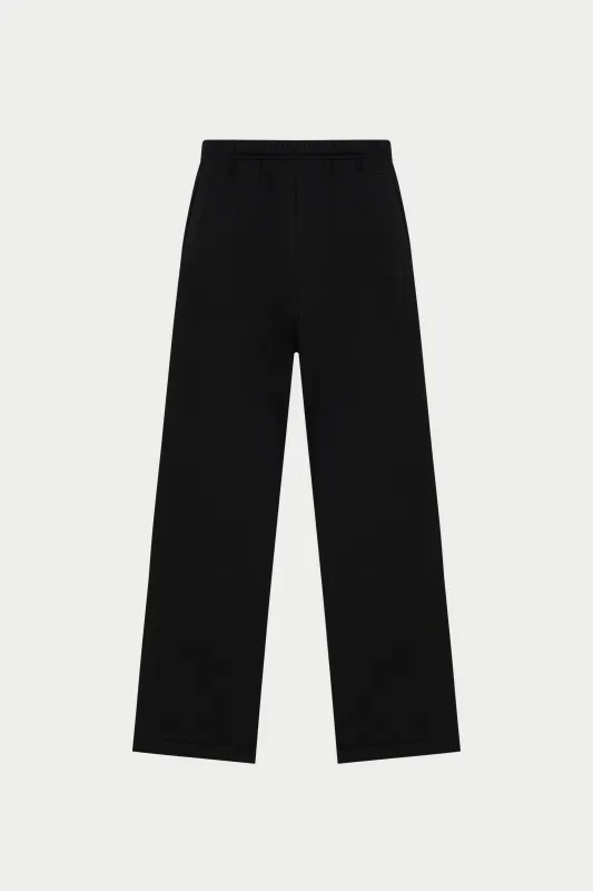 EMBROIDERED CREST RELAXED JOGGERS - BLACK sold by The Couture Club