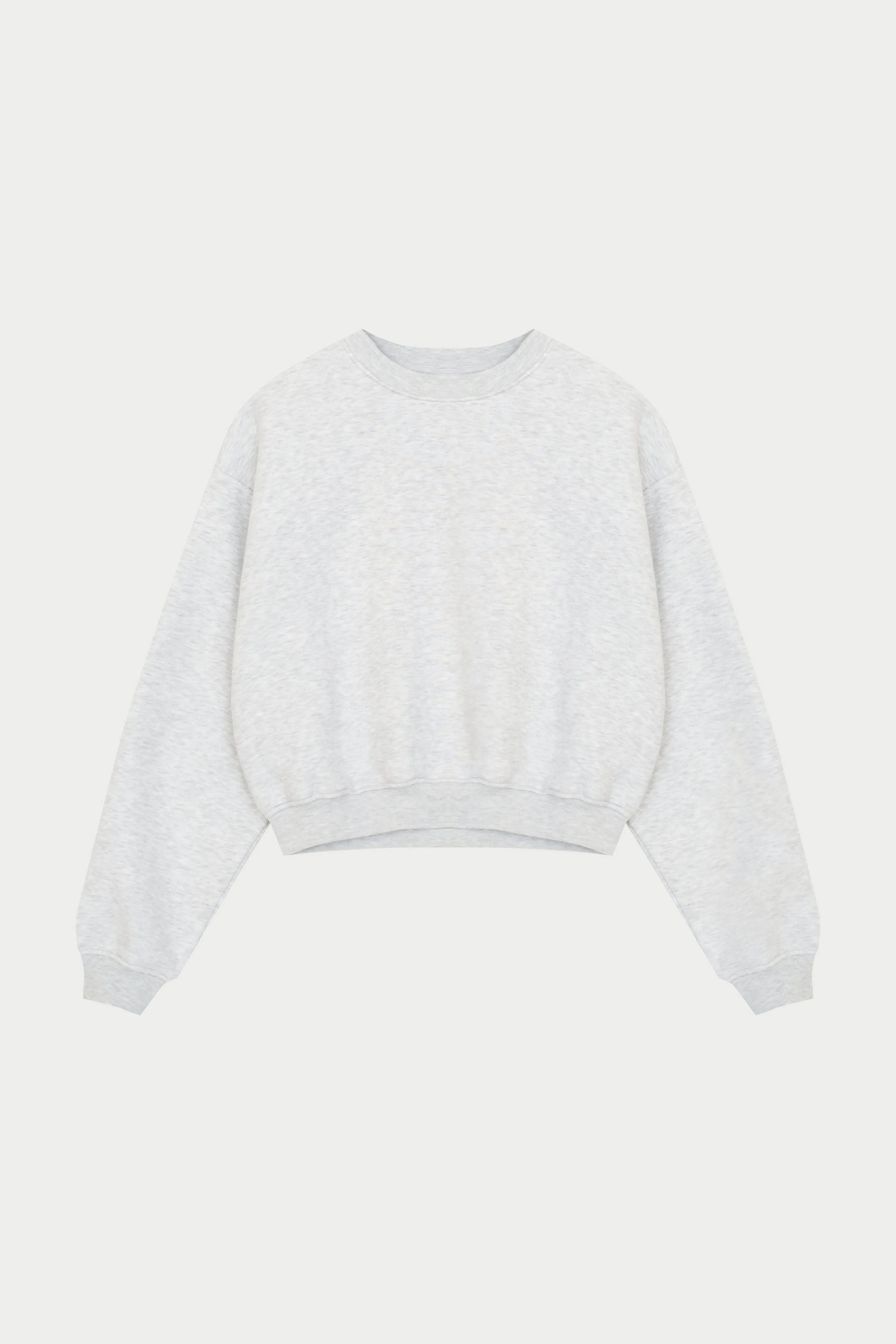 EMBROIDERED CREST SWEATSHIRT - GREY MARL sold by The Couture Club