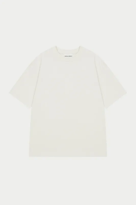 FINE GAUGE KNIT T-SHIRT - OFF WHITE sold by The Couture Club