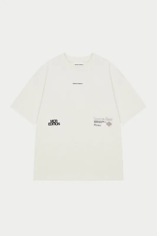 COMMUNITY CAPSULE T-SHIRT - OFF WHITE sold by The Couture Club
