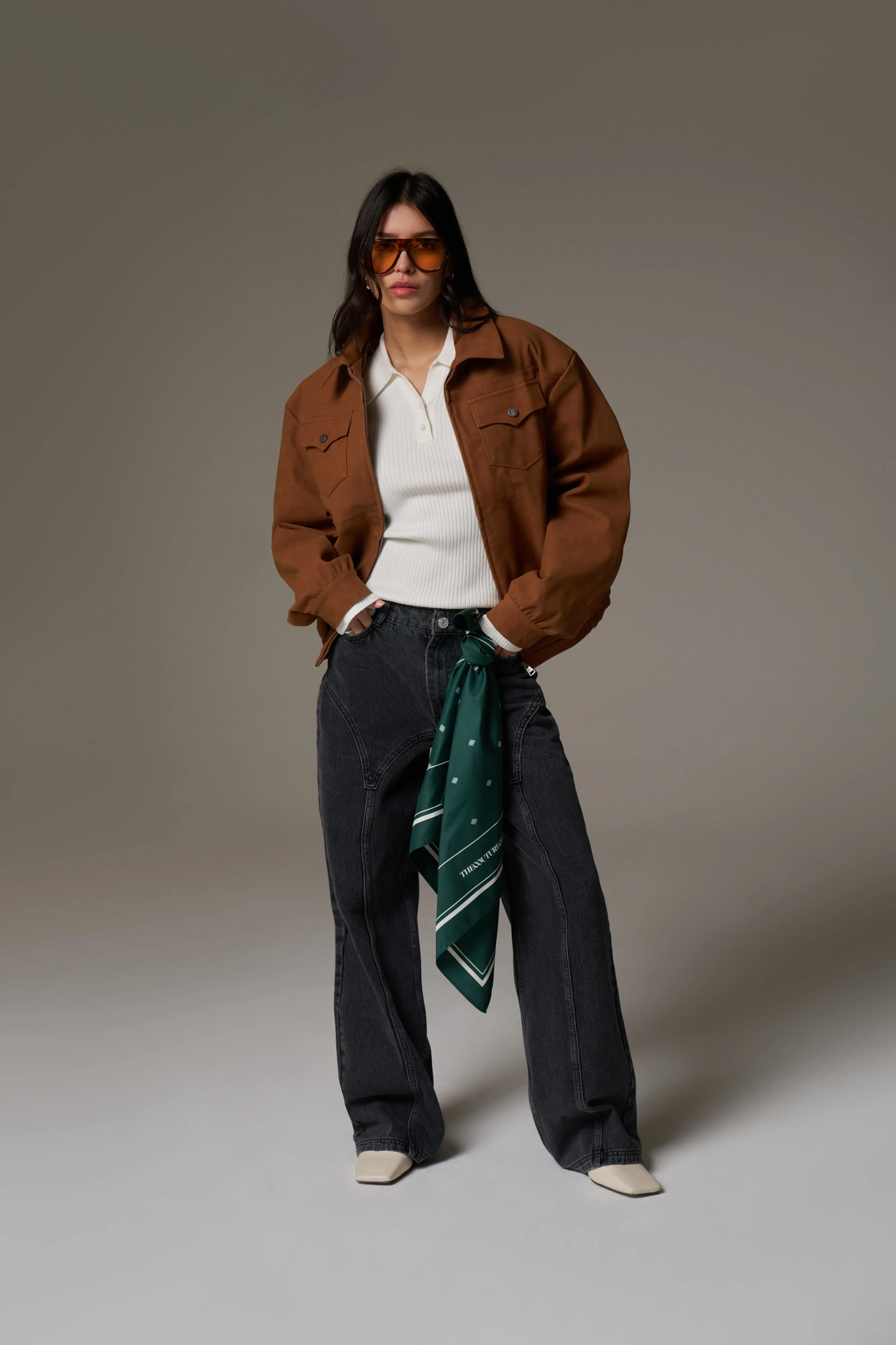 KNITTED RIBBED BUTTON THROUGH TOP - OFF WHITE sold by The Couture Club product image thumbnail 3