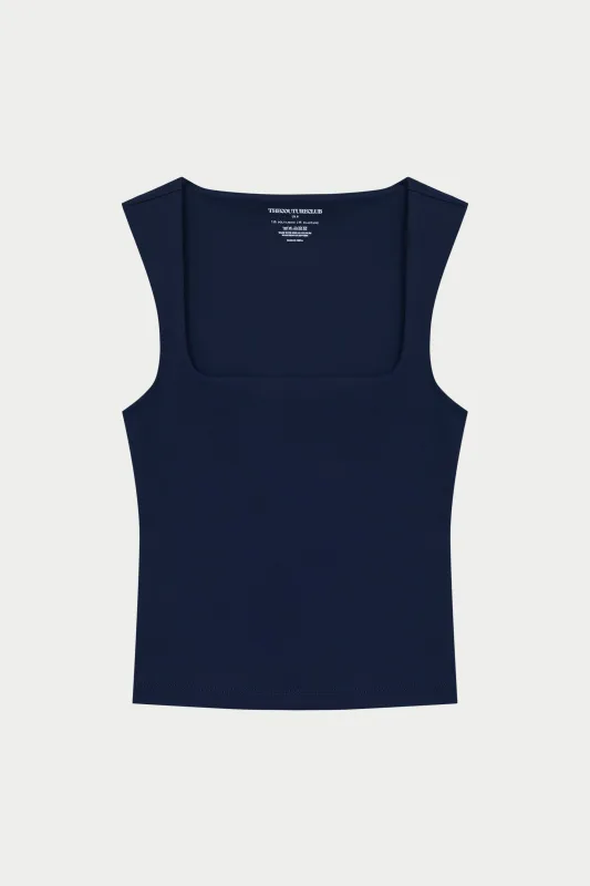 SCULPTING STRETCH SCOOP NECK TOP - DARK NAVY sold by The Couture Club