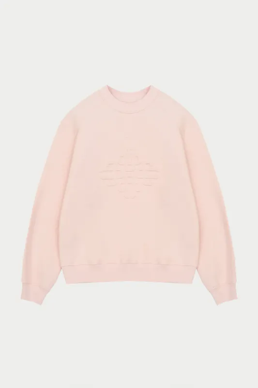 EMBOSSED SWEATSHIRT - PINK sold by The Couture Club