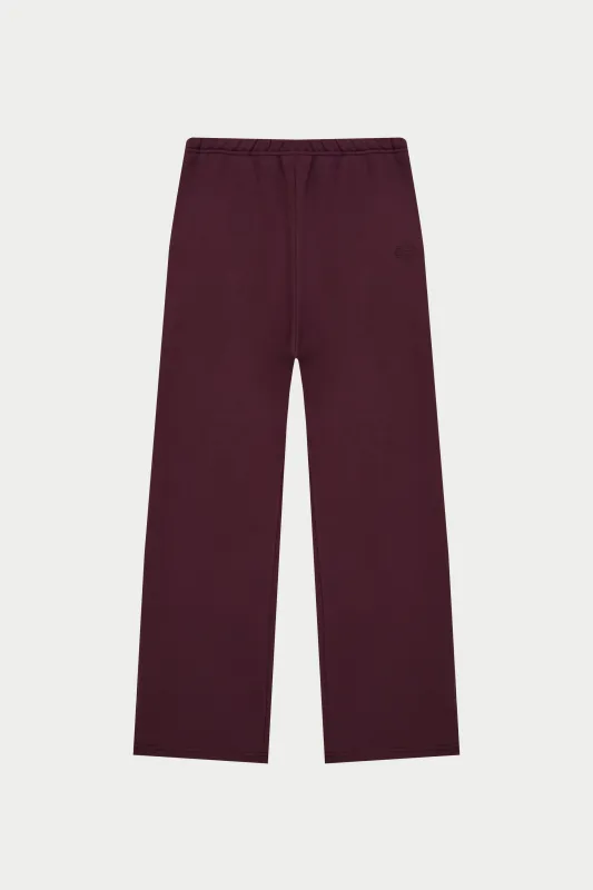 EMBOSSED STRAIGHT LEG JOGGERS - PLUM made by The Couture Club