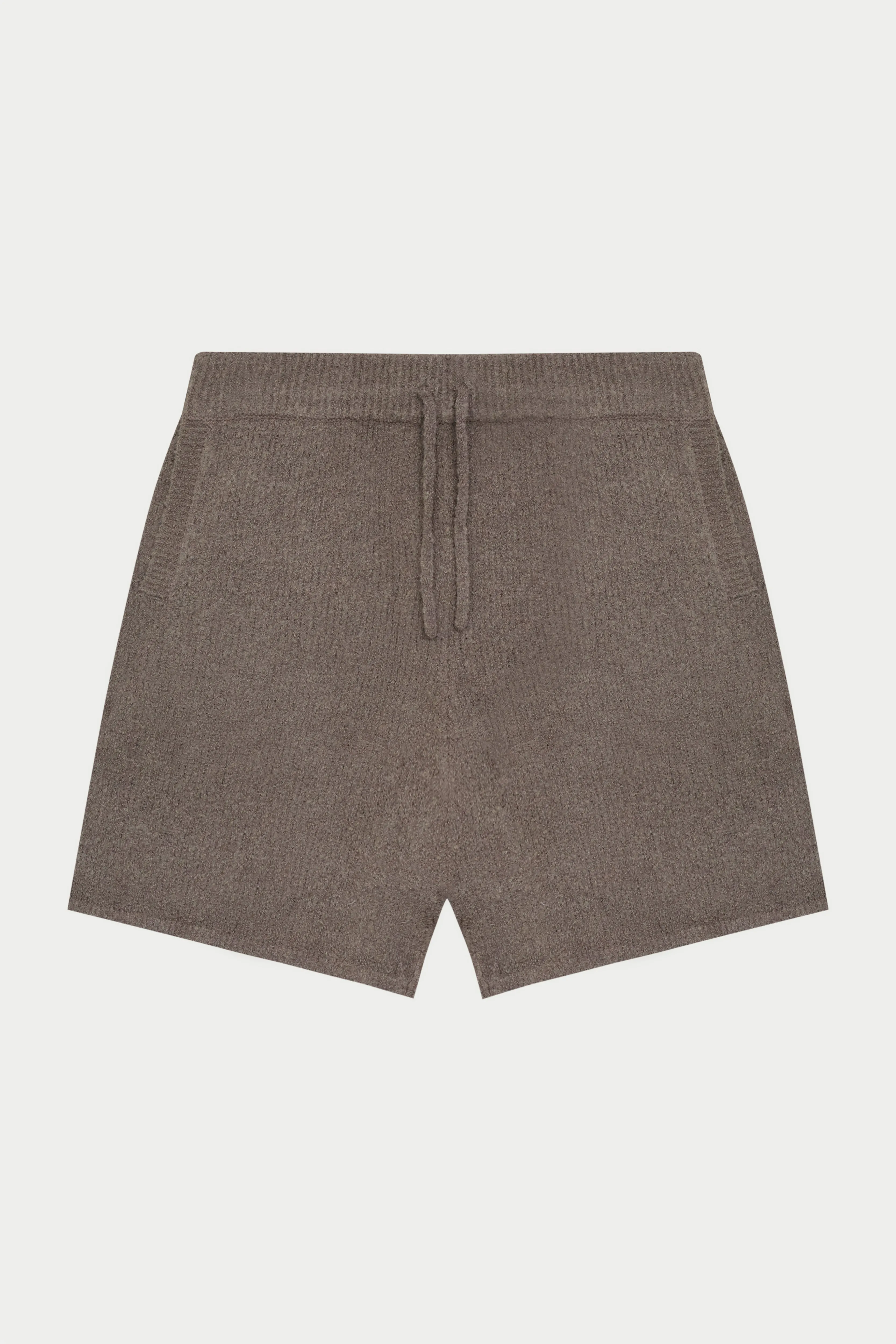 BOUCLE KNIT SHORTS - BROWN sold by The Couture Club
