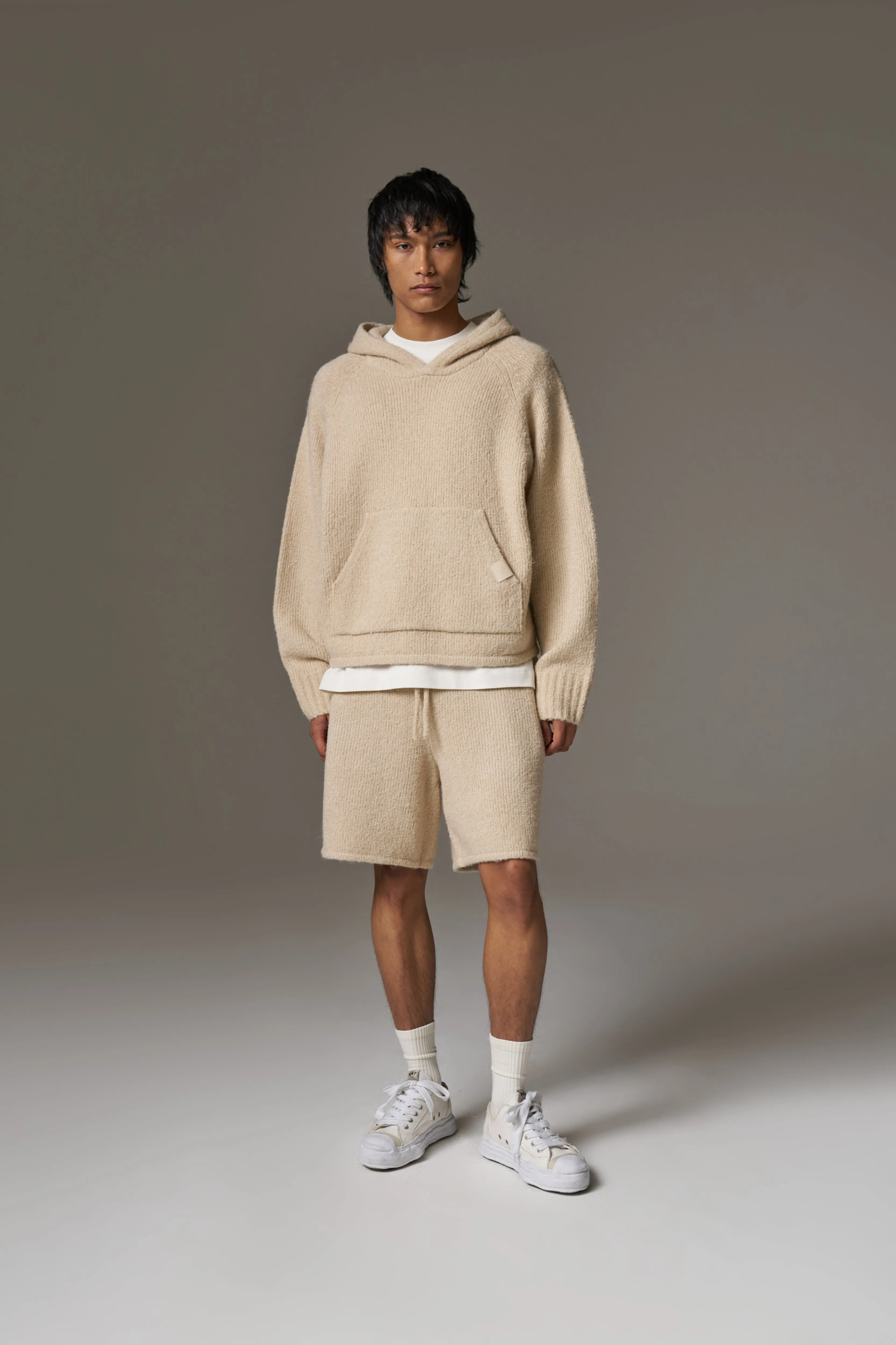 BOUCLE KNIT SHORTS - STONE sold by The Couture Club product image thumbnail 3