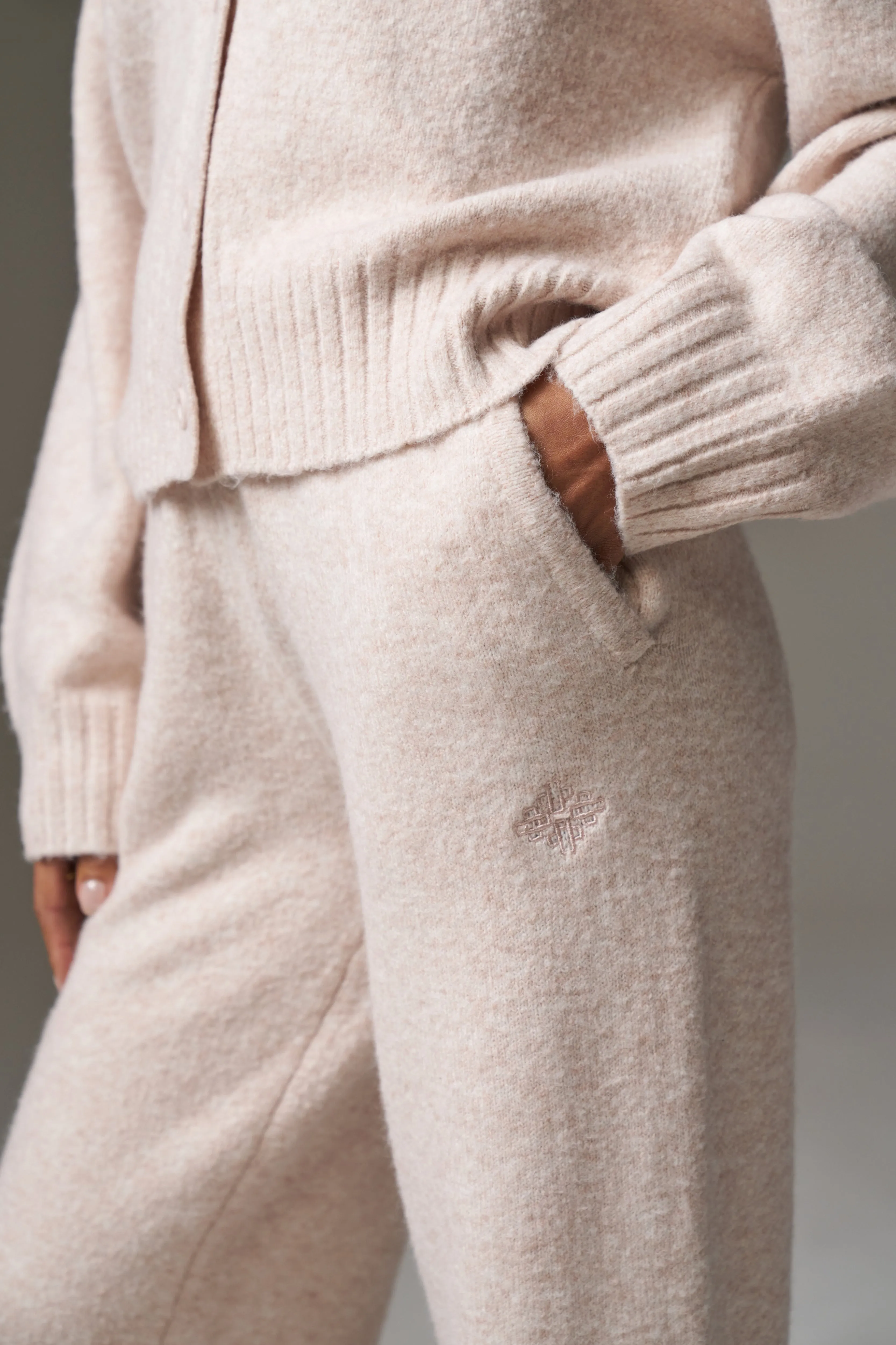 FLUFFY EMBLEM EMBROIDERED JOGGER - PINK sold by The Couture Club product image thumbnail 4