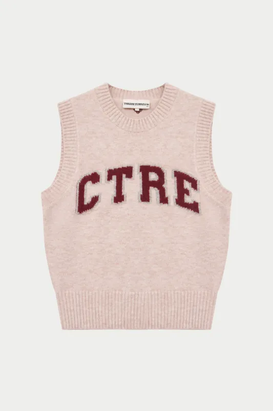 CTRE KNITTED VEST - PINK sold by The Couture Club