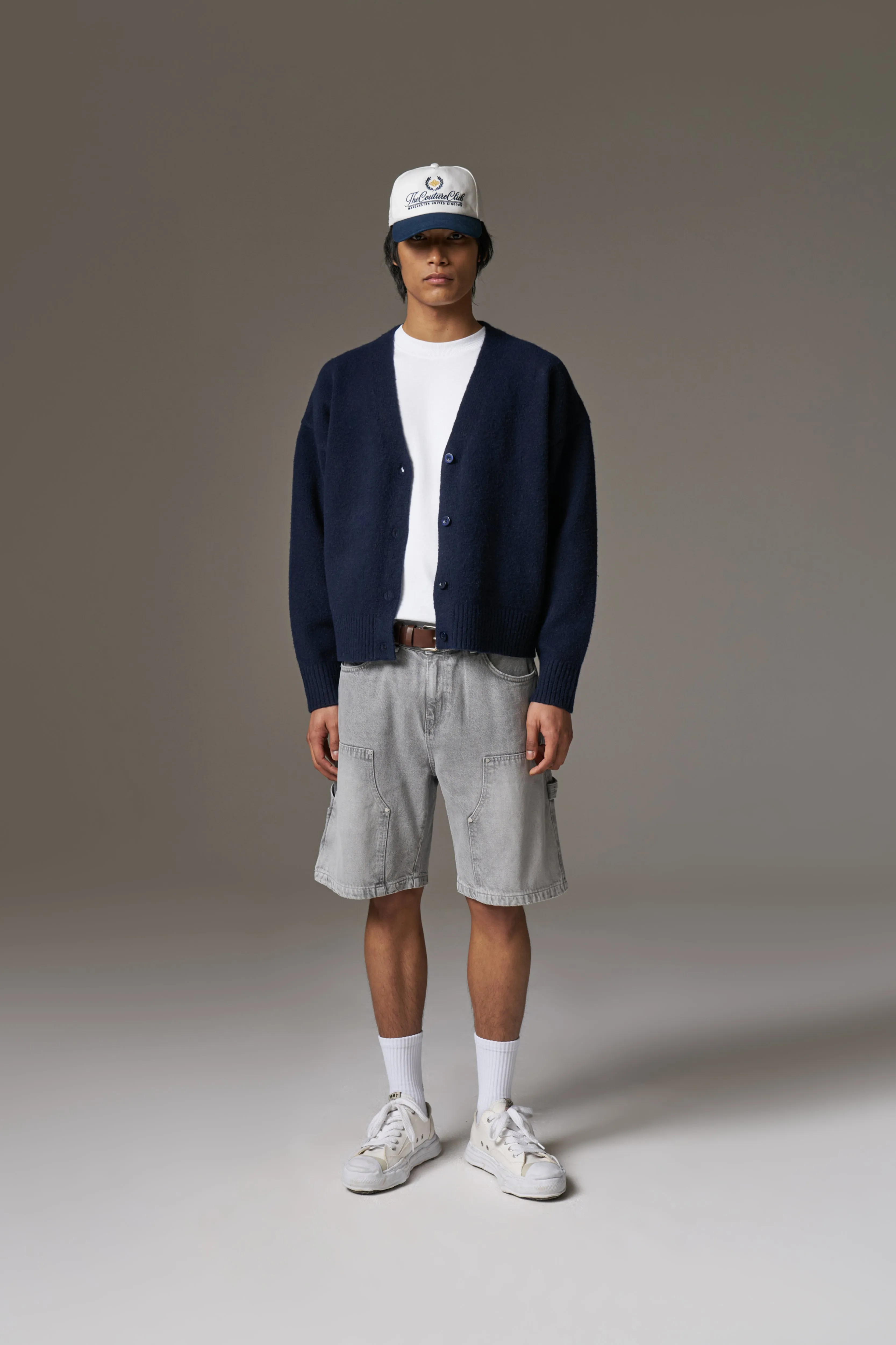 DENIM CARPENTER SHORTS - GREY WASH sold by The Couture Club product image thumbnail 3