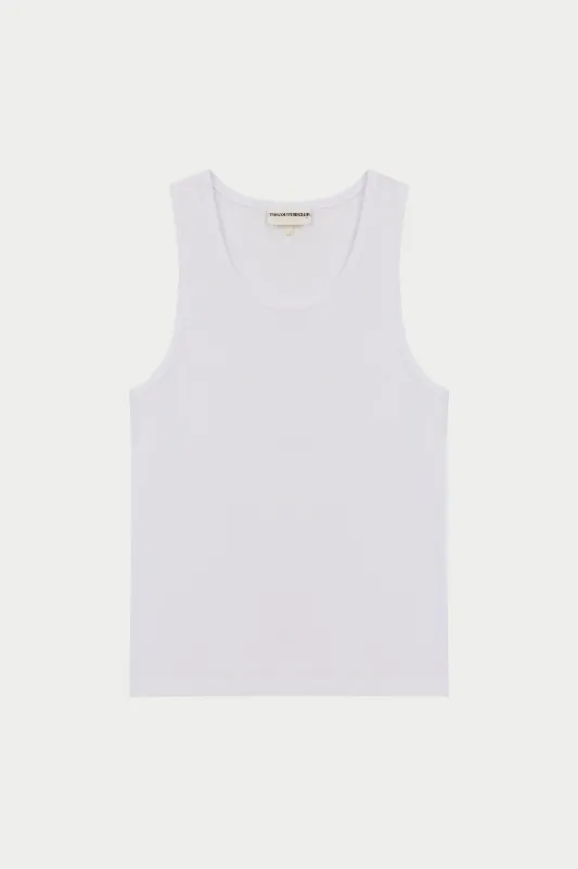 RIBBED VEST - WHITE sold by The Couture Club