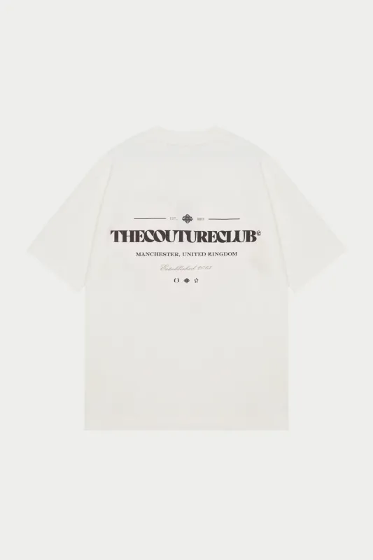 COPYRIGHT MULTI GRAPHIC T-SHIRT - OFF WHITE sold by The Couture Club