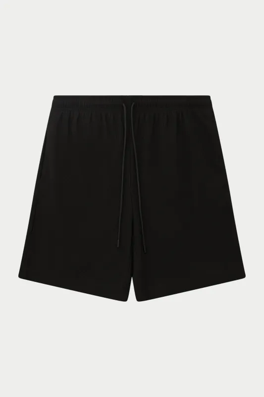 RIBBED SHORTS - BLACK sold by The Couture Club