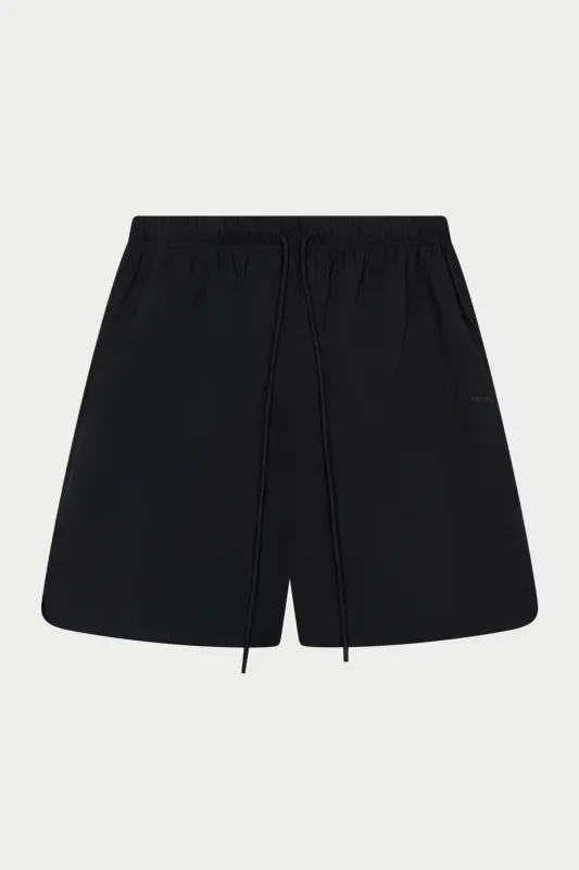 NYLON DRAWCORD SHORTS - BLACK sold by The Couture Club