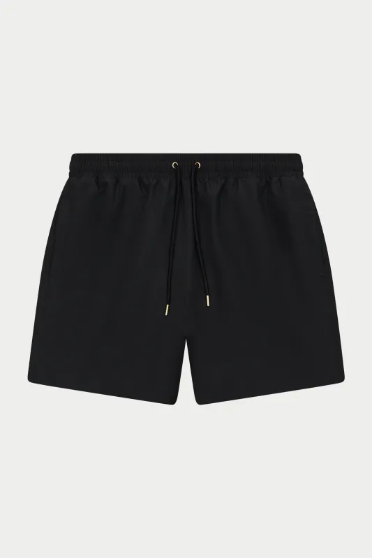WATER REACTIVE EMBLEM SWIM SHORT - BLACK sold by The Couture Club