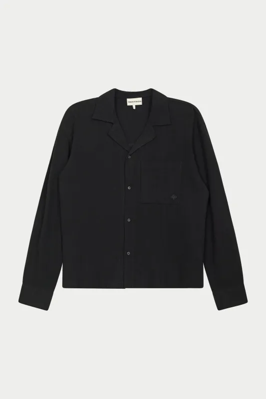 TEXTURED WOVEN SHIRT - BLACK made by The Couture Club