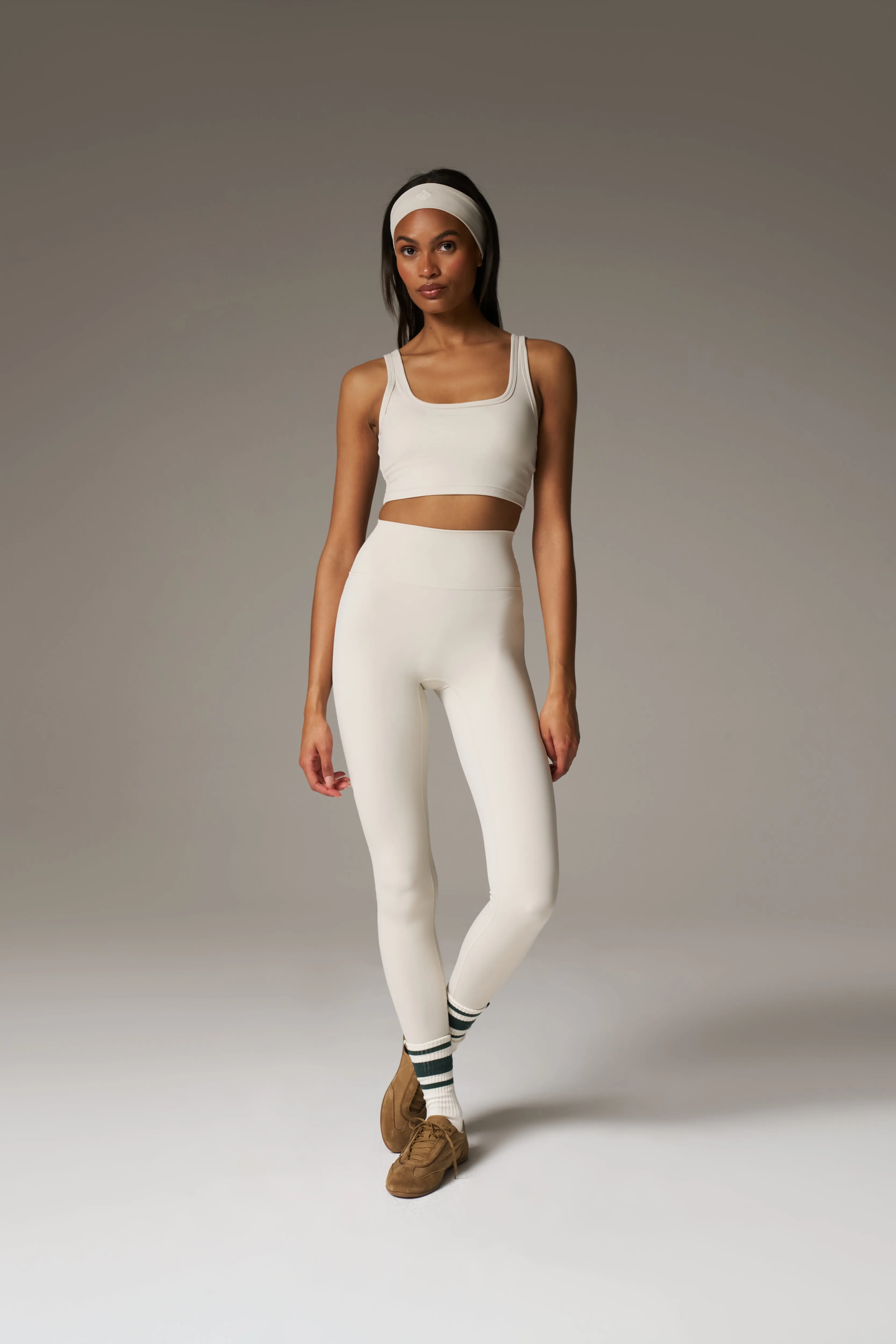 SCULPTING STRETCH EMBLEM SPORTS BRA - BONE sold by The Couture Club product image thumbnail 2