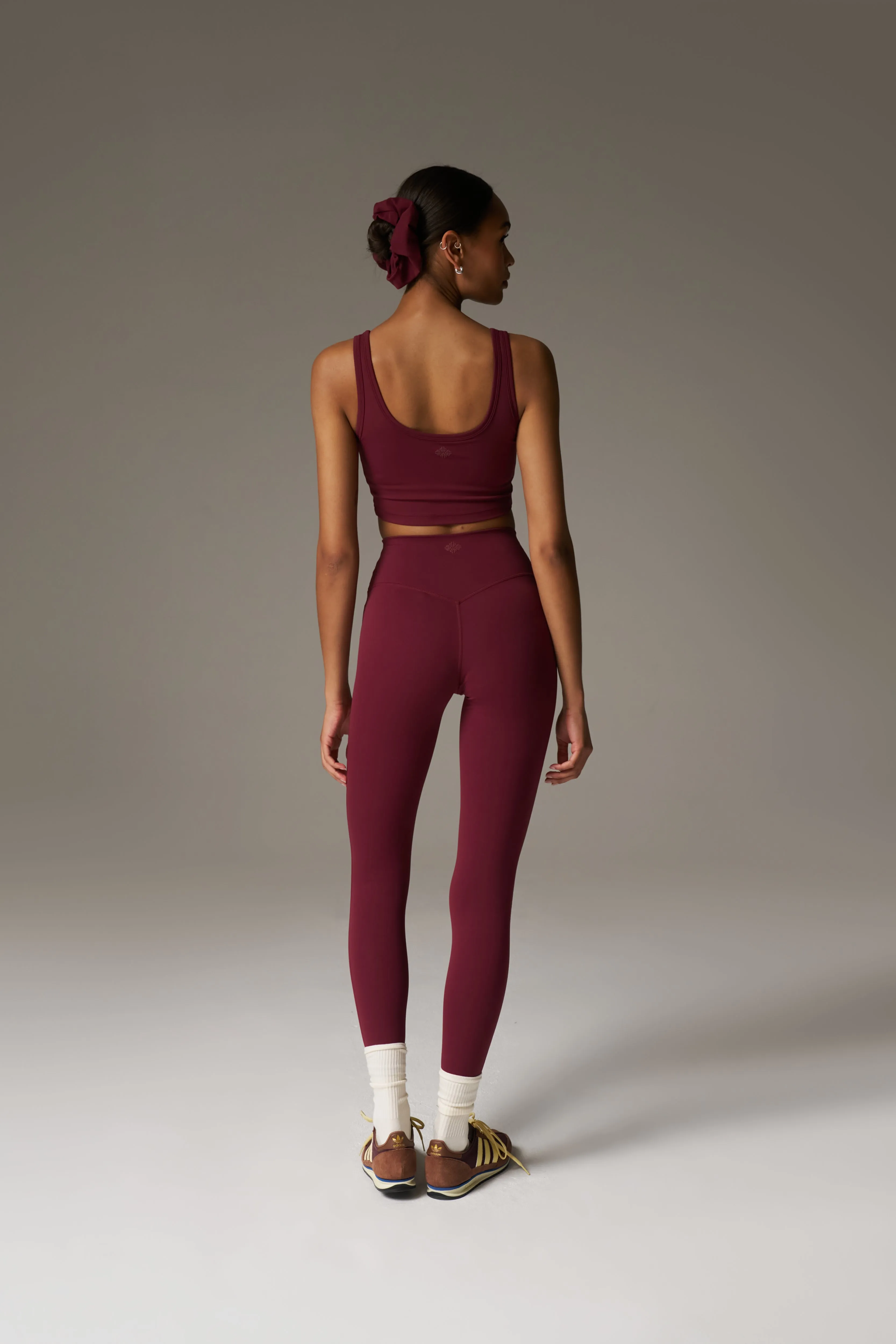 SCULPTING STRETCH EMBLEM SPORTS BRA - BURGUNDY sold by The Couture Club product image thumbnail 5