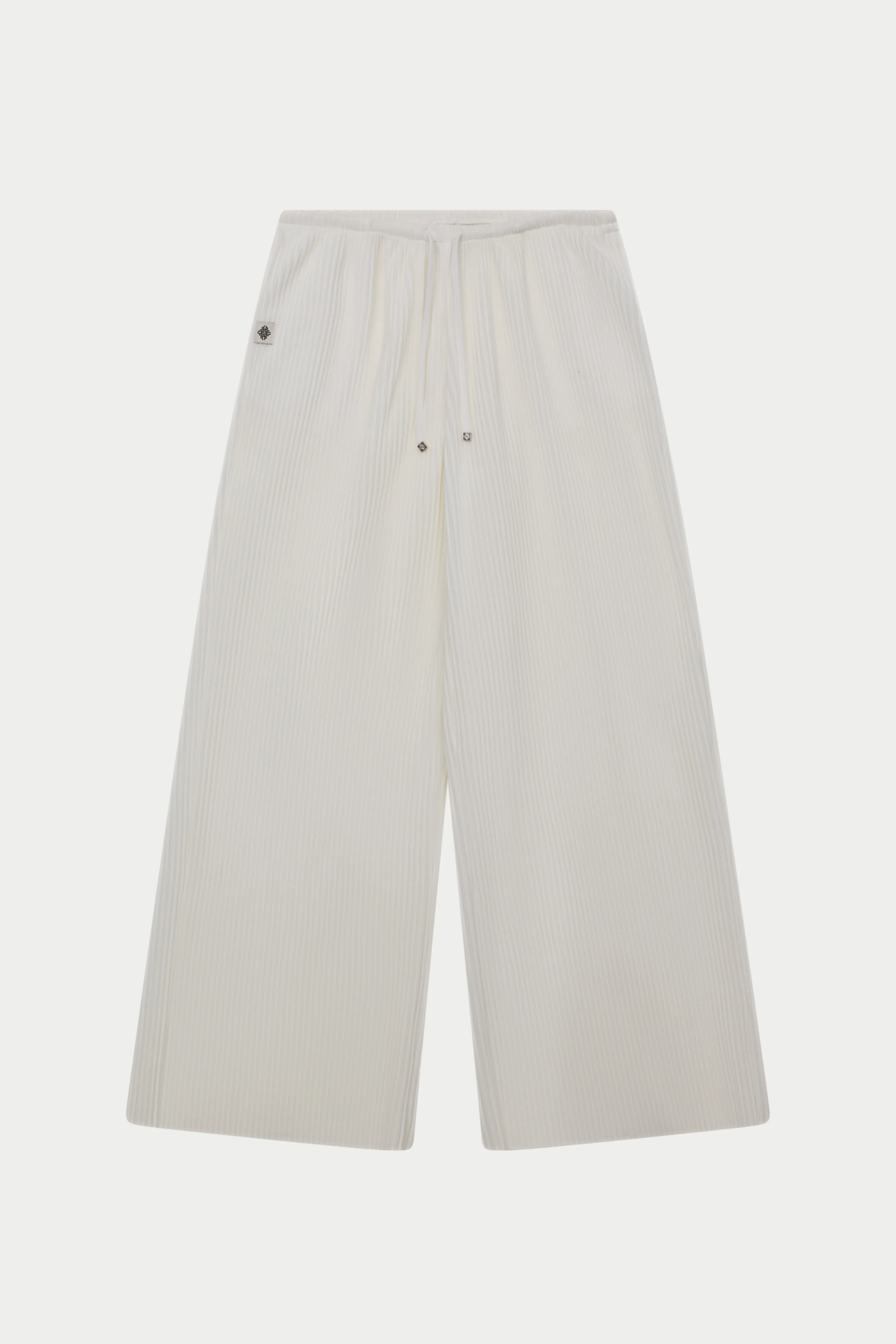 PLISSE TROUSERS - CREAM sold by The Couture Club