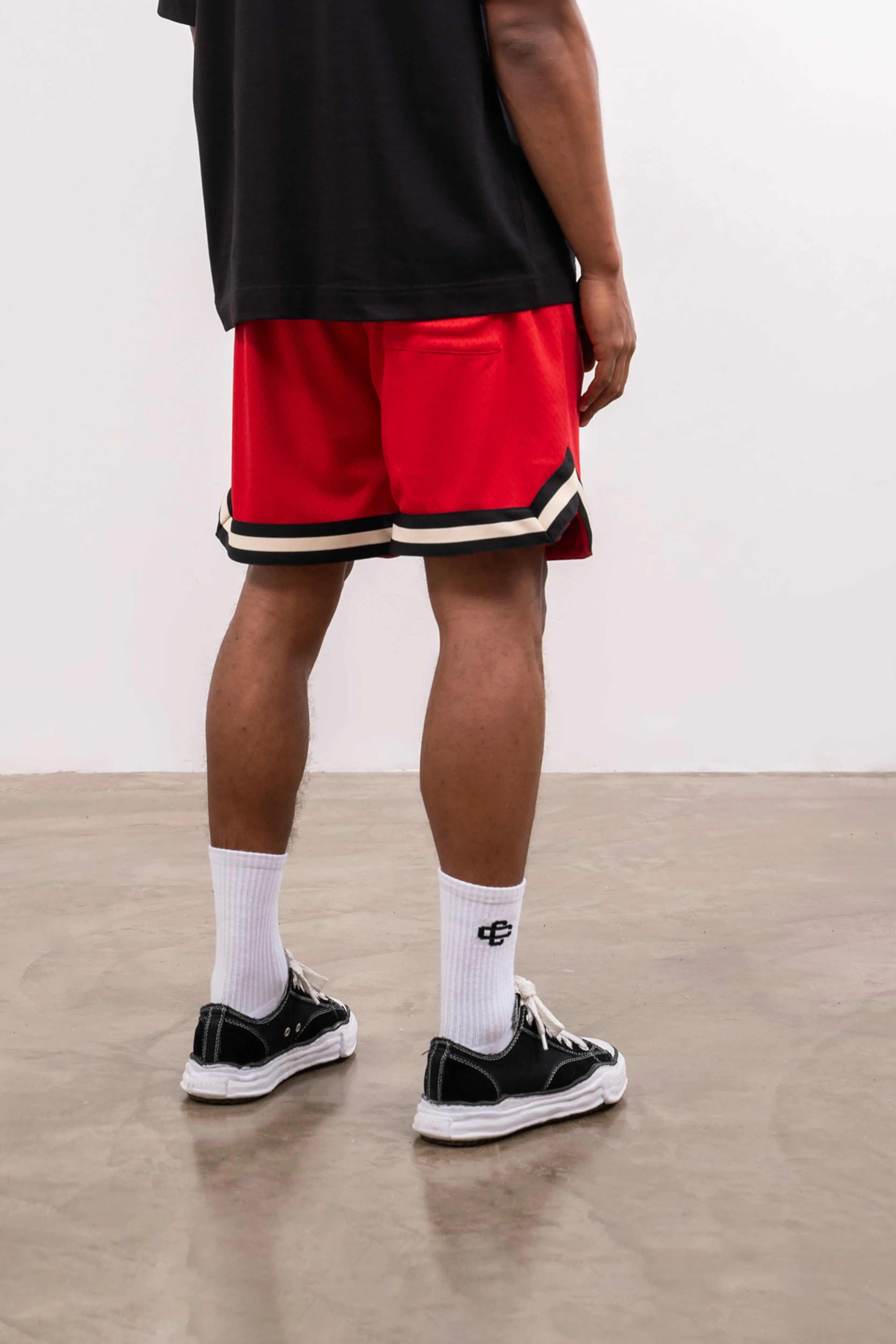 VARSITY MESH SHORT - RED sold by The Couture Club product image thumbnail 5