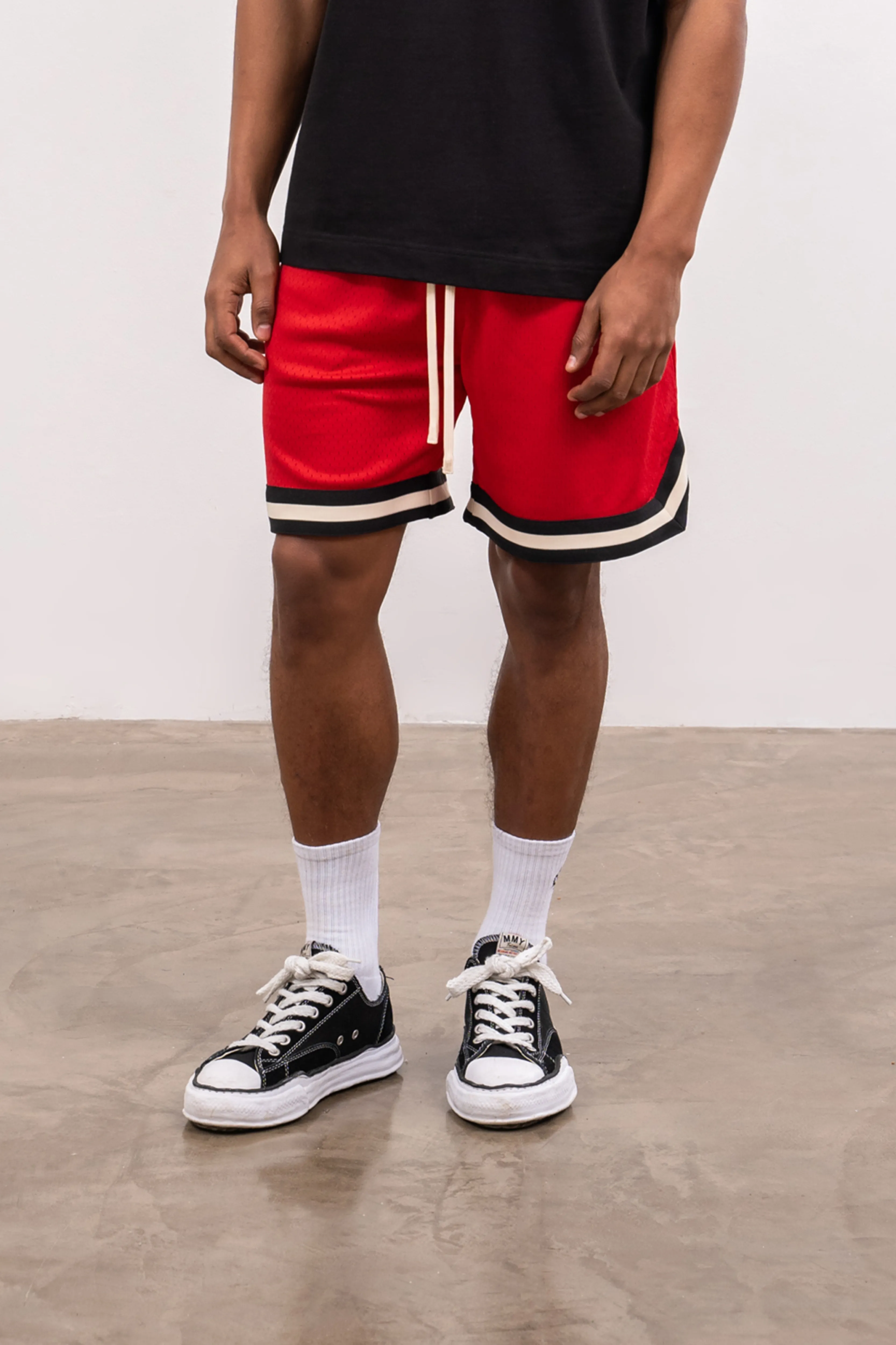 VARSITY MESH SHORT - RED sold by The Couture Club product image thumbnail 4