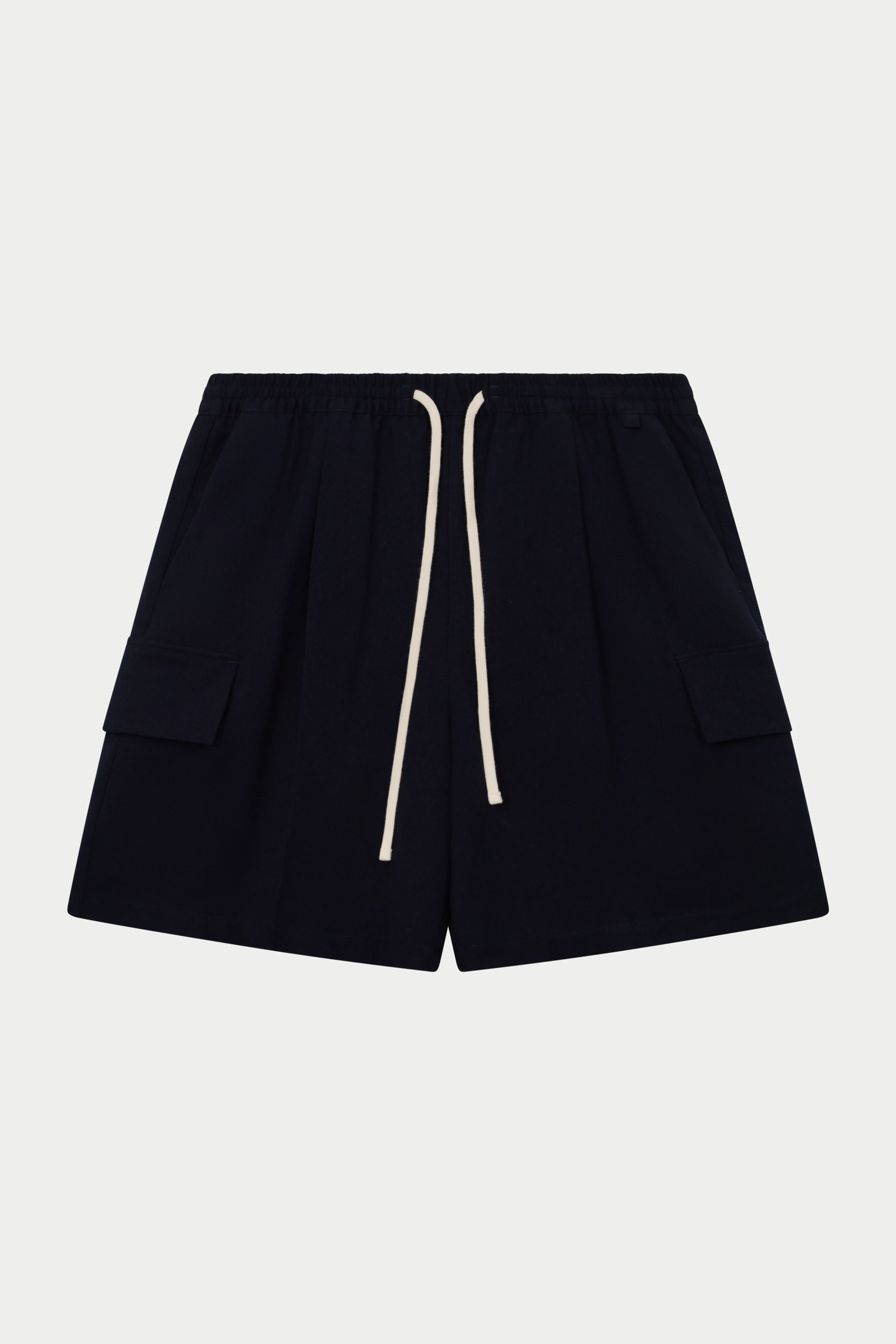 WIDE LEG SIDE POCKET SHORTS - NAVY sold by The Couture Club