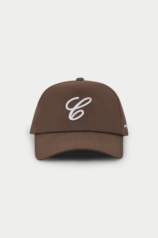 C SCRIPT CAP - BROWN sold by The Couture Club
