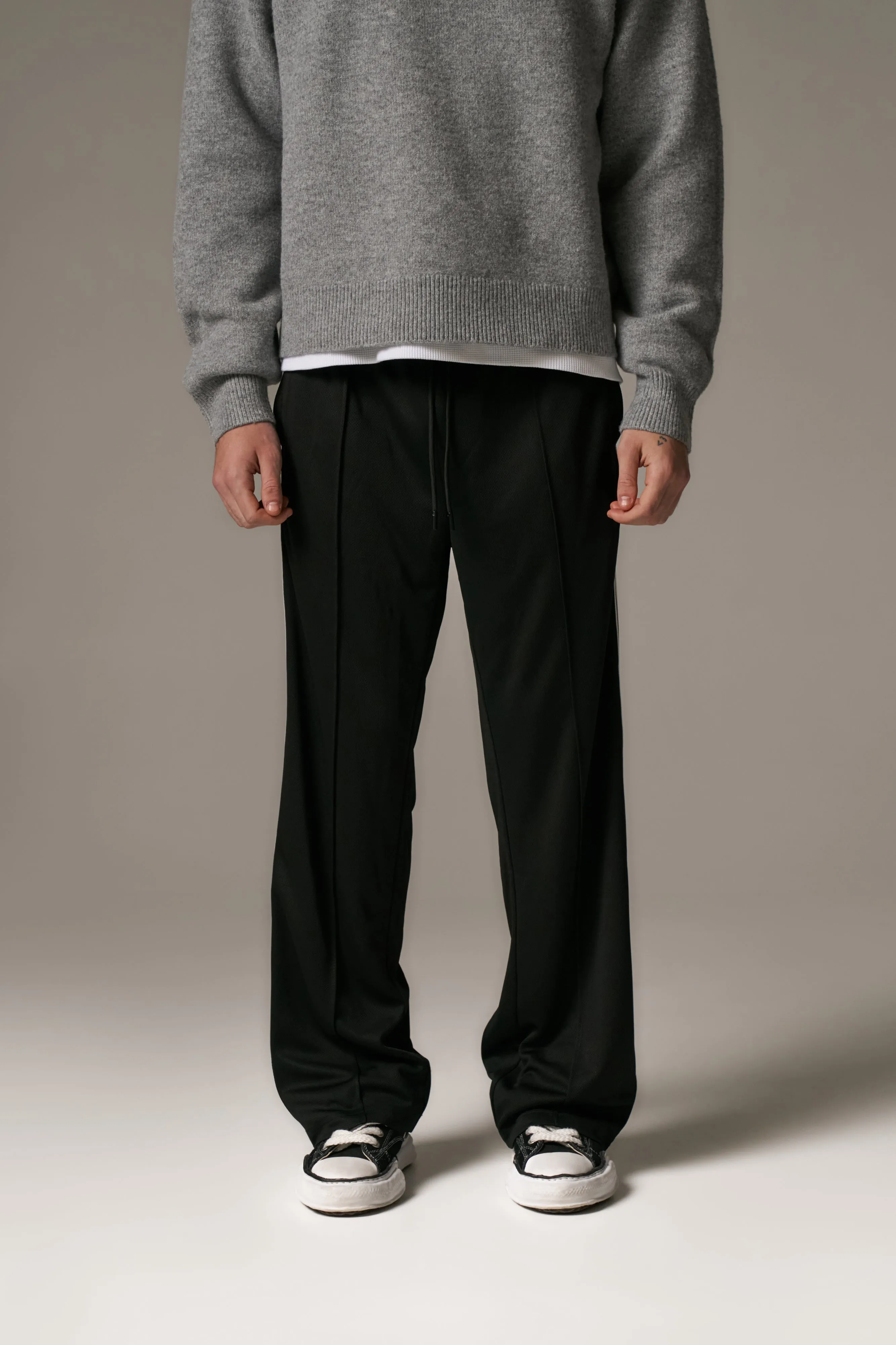 TAPE MESH JOGGER - BLACK sold by The Couture Club product image thumbnail 4