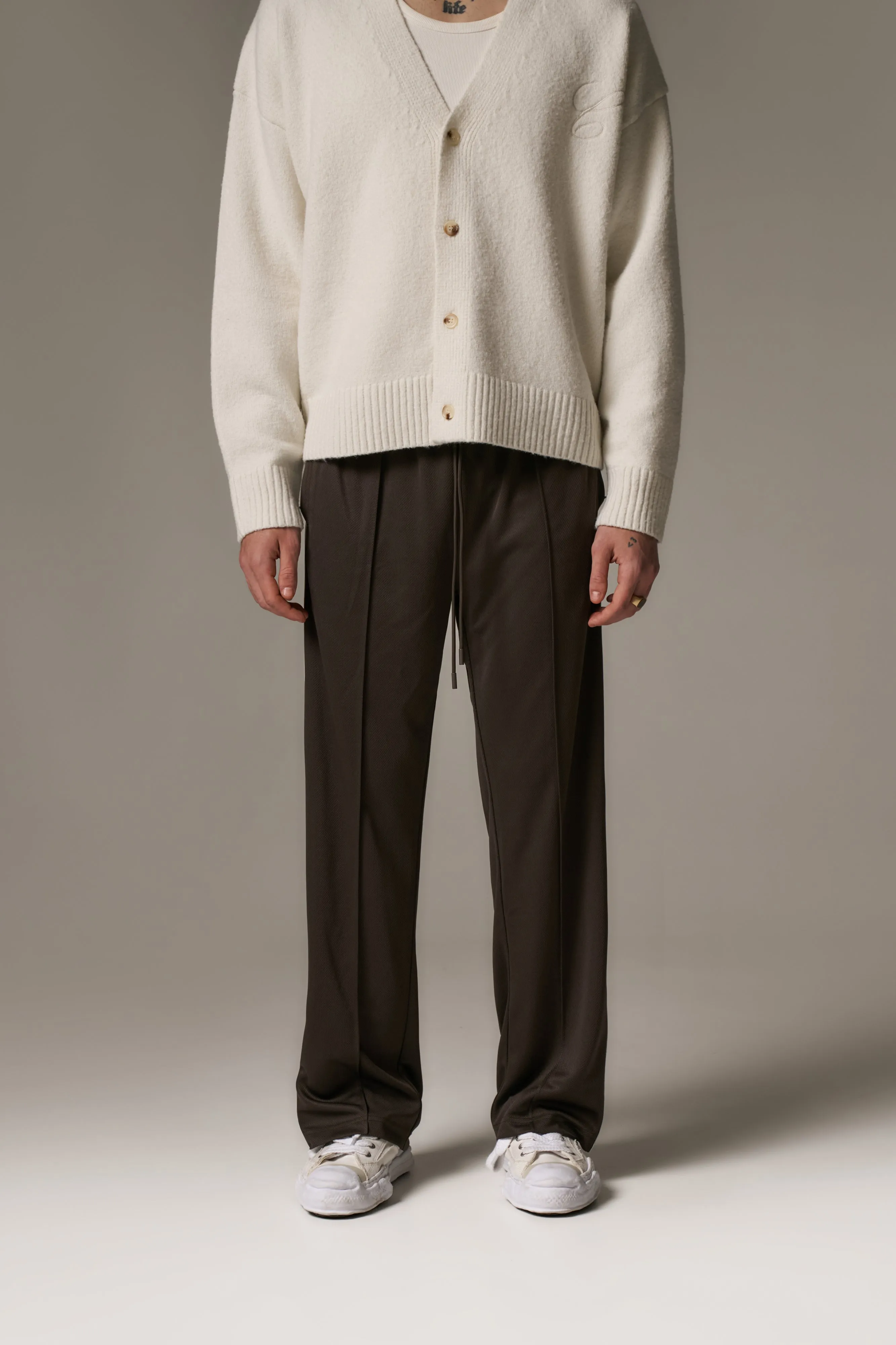 TAPE MESH JOGGER - BROWN sold by The Couture Club product image thumbnail 2