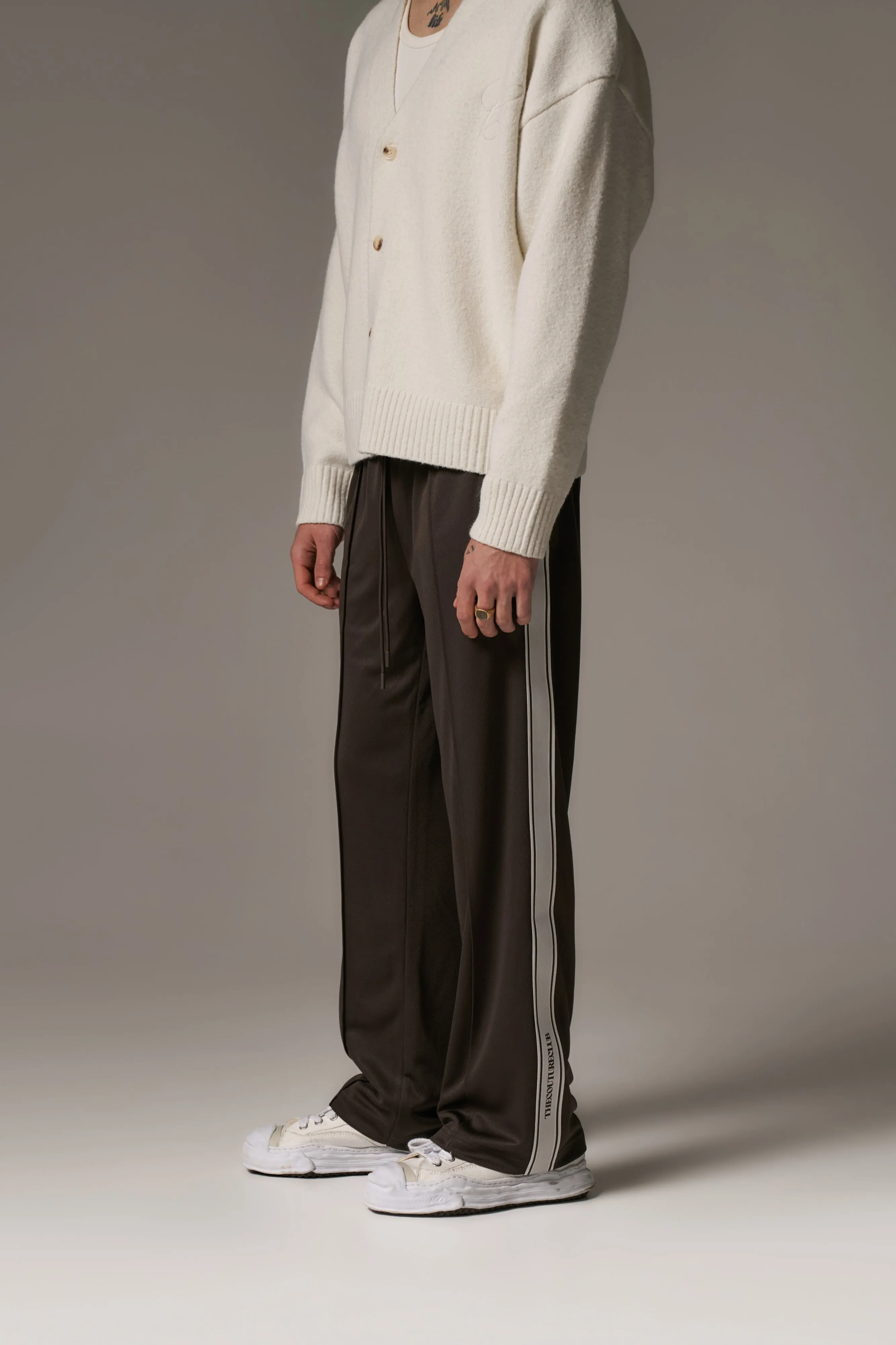 TAPE MESH JOGGER - BROWN sold by The Couture Club product image thumbnail 4