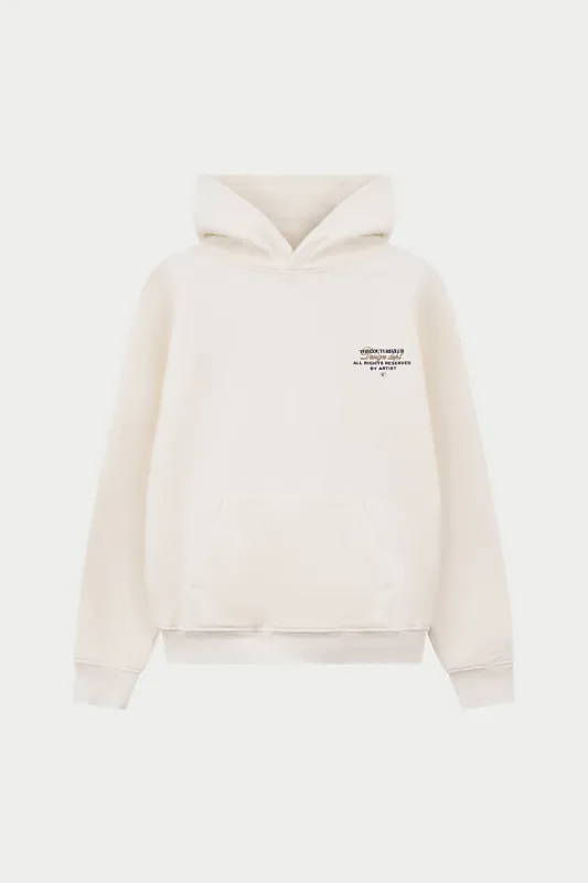 DESIGN DEPARTMENT CHEST PRINT HOODIE - OFF WHITE sold by The Couture Club