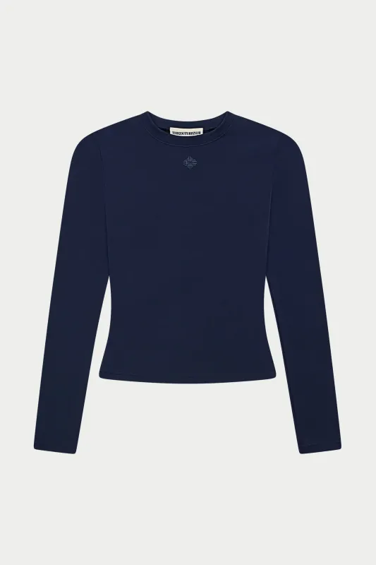 SCULPTING STRETCH LONG SLEEVE TOP - DARK NAVY sold by The Couture Club