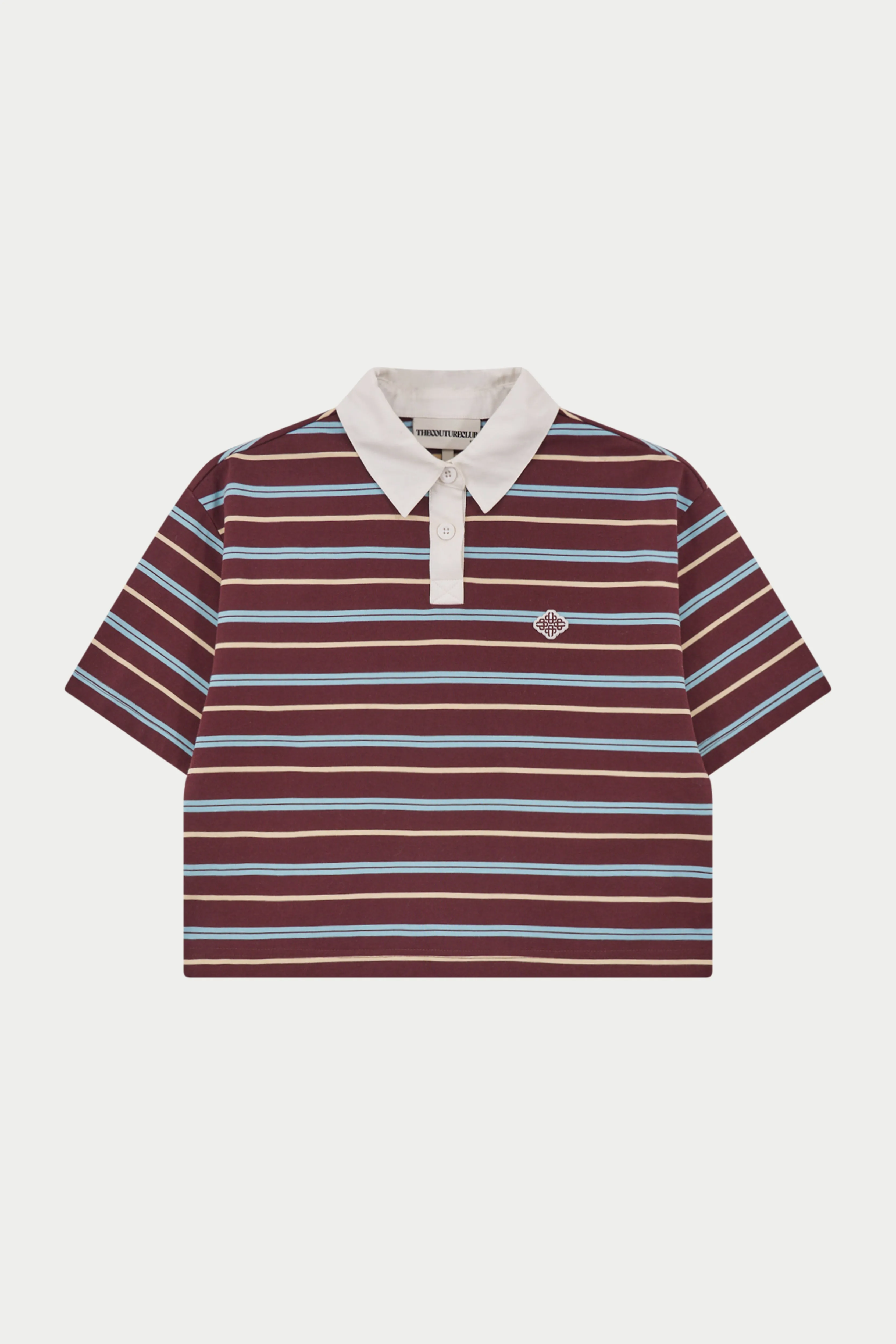 STRIPED POLO TEE - CHOCOLATE sold by The Couture Club