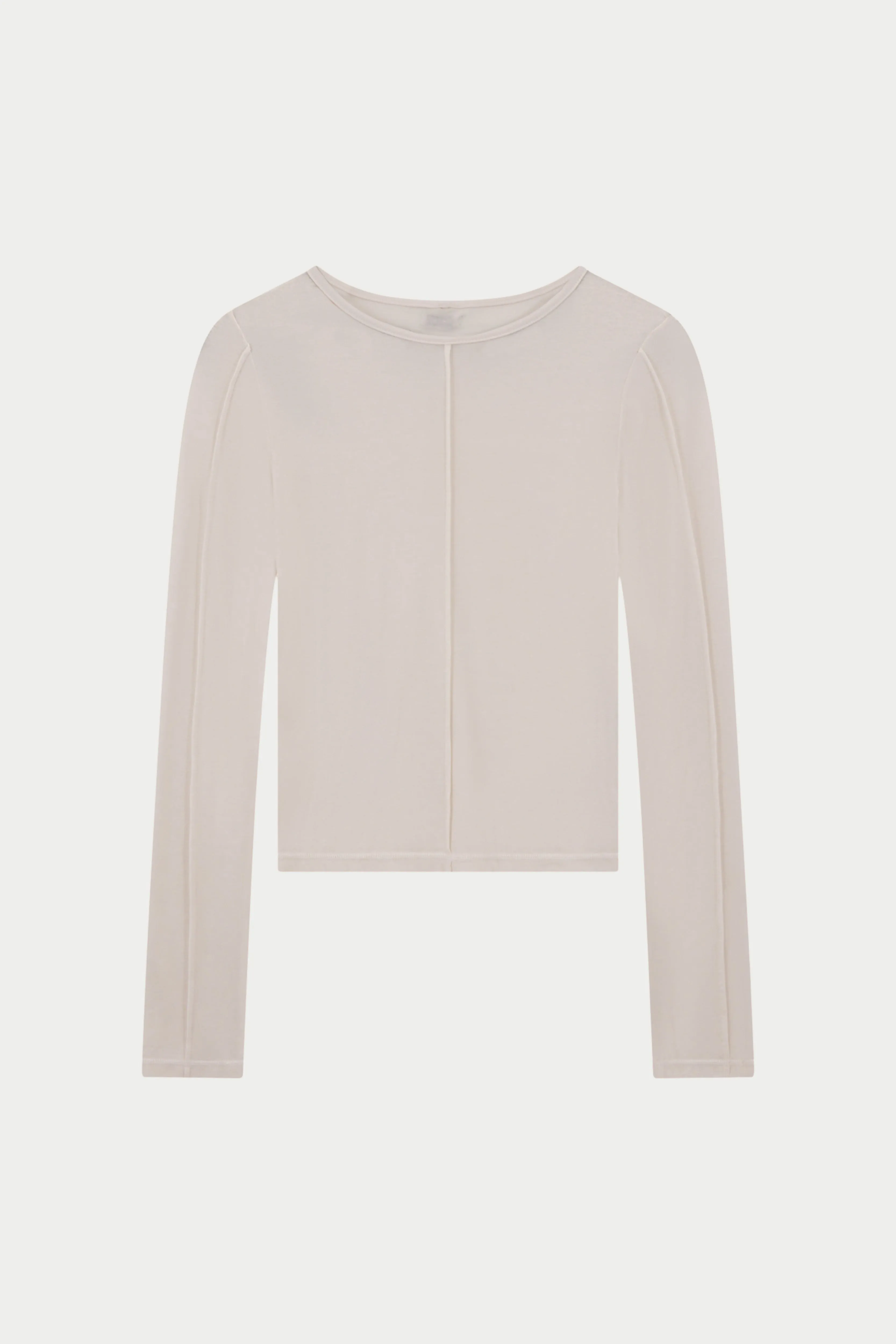 LONG SLEEVE SLUB TOP - WHITE sold by The Couture Club