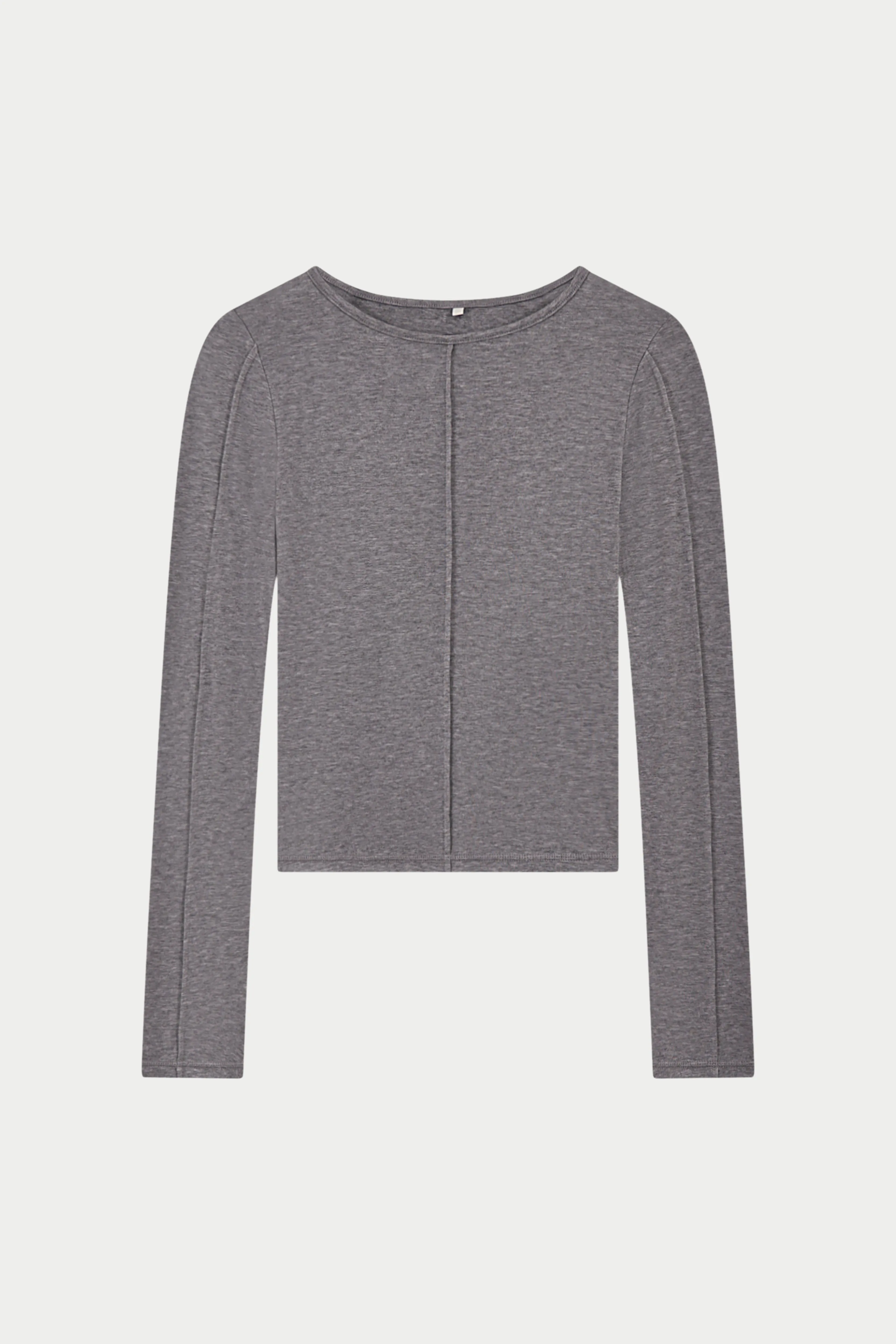 LONG SLEEVE SLUB TOP - GREY sold by The Couture Club