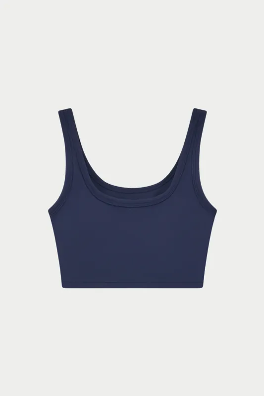 SCULPTING STRETCH EMBLEM SPORTS BRA - DARK NAVY sold by The Couture Club