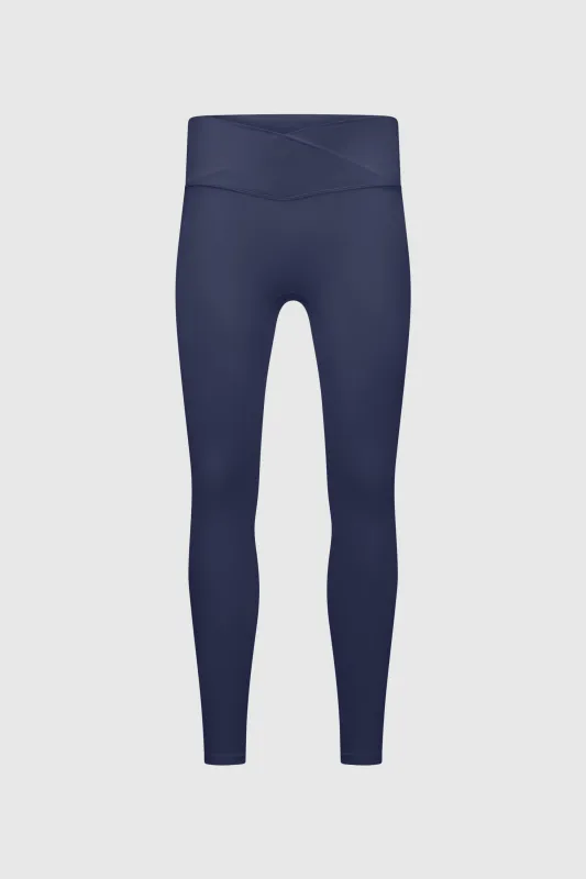 SCULPTING STRETCH CROSSOVER WAISTBAND LEGGINGS - DARK NAVY sold by The Couture Club
