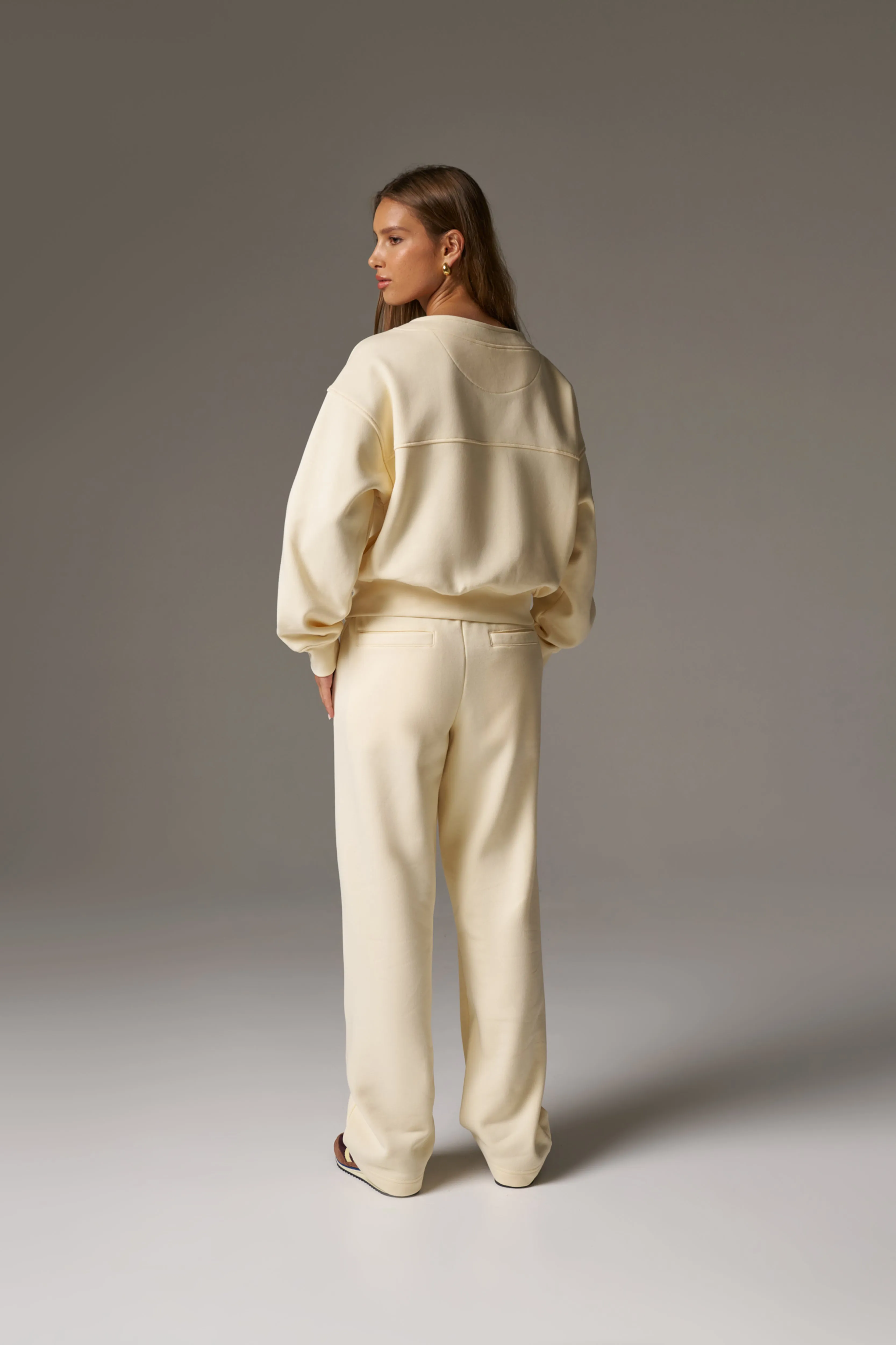 RELAXED TAPERED LEG JOGGERS - BUTTERMILK sold by The Couture Club product image thumbnail 5