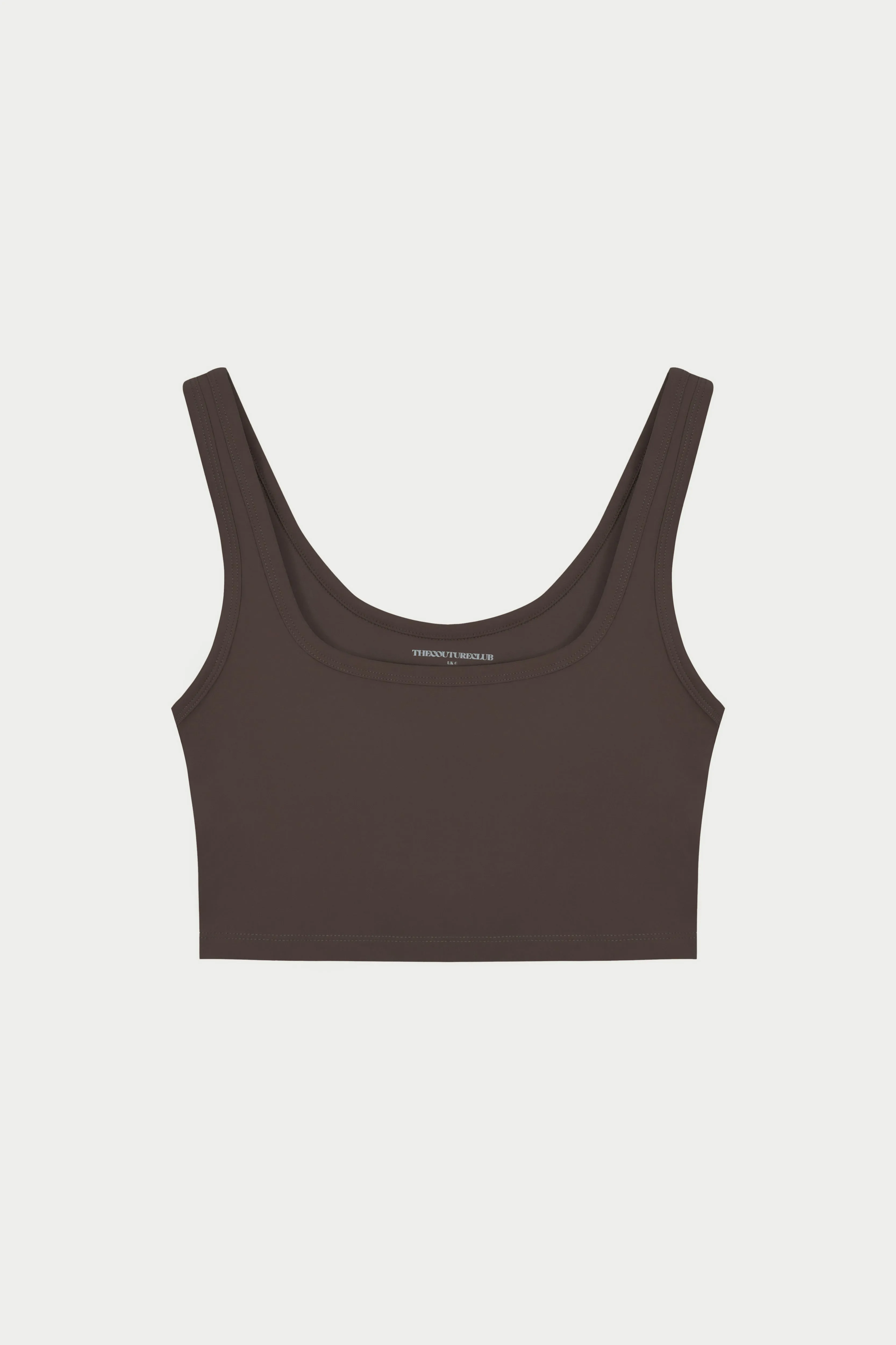SCULPTING STRETCH EMBLEM SPORTS BRA - CHOCOLATE sold by The Couture Club