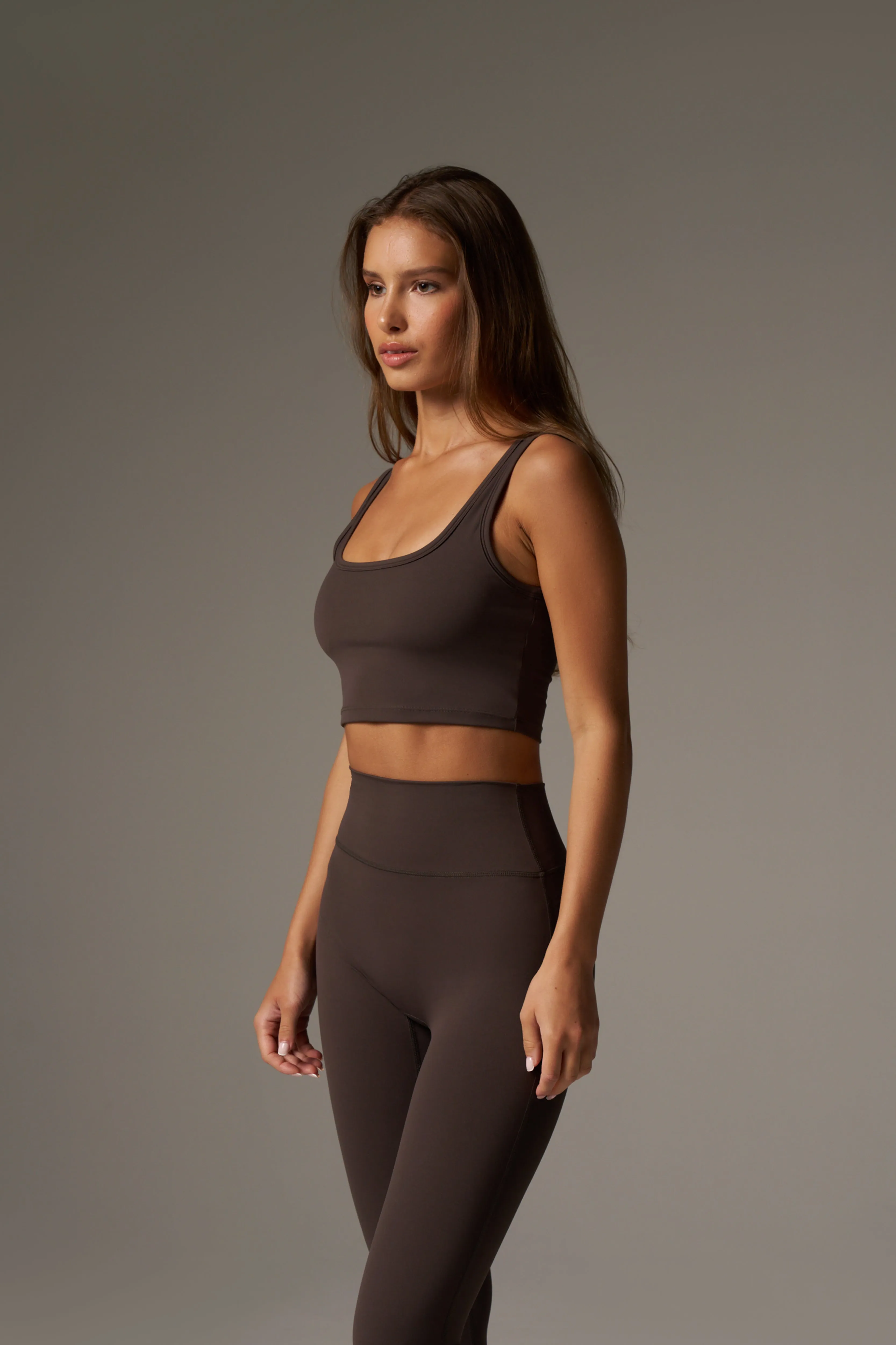 SCULPTING STRETCH EMBLEM SPORTS BRA - CHOCOLATE sold by The Couture Club product image thumbnail 5