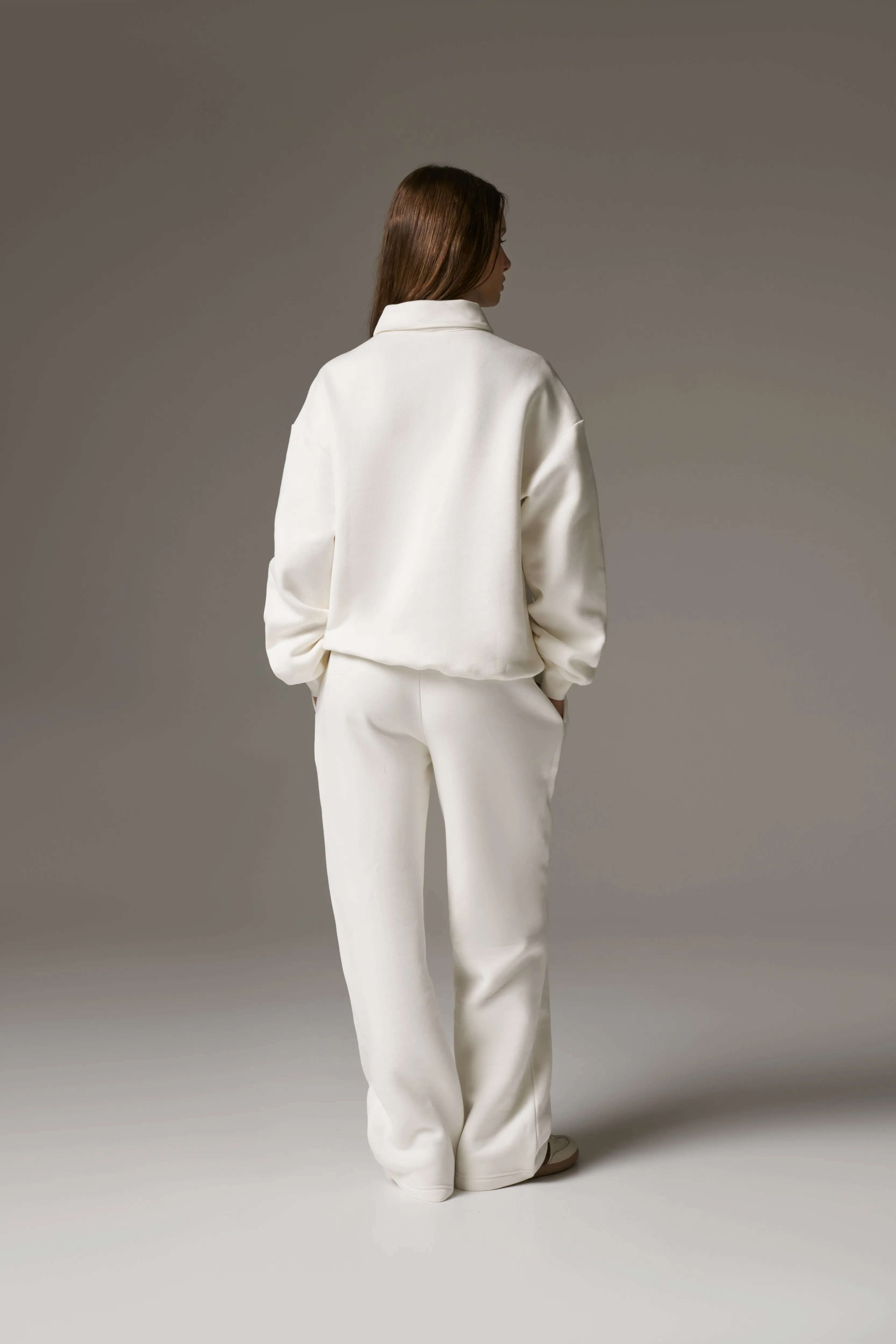 CTRE STRAIGHT LEG JOGGERS - OFF WHITE sold by The Couture Club product image thumbnail 5