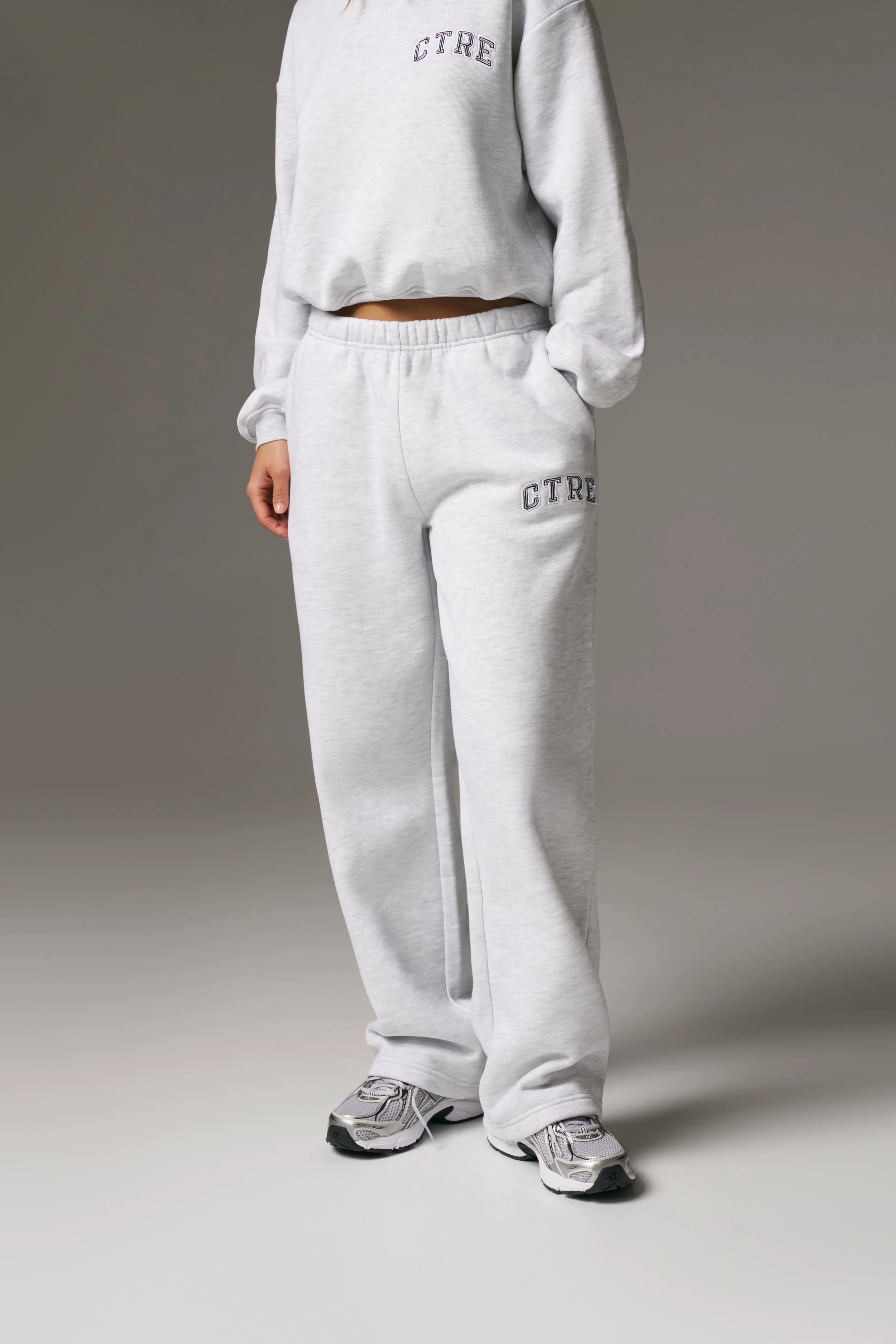 CTRE STRAIGHT LEG JOGGERS - GREY MARL sold by The Couture Club product image thumbnail 2