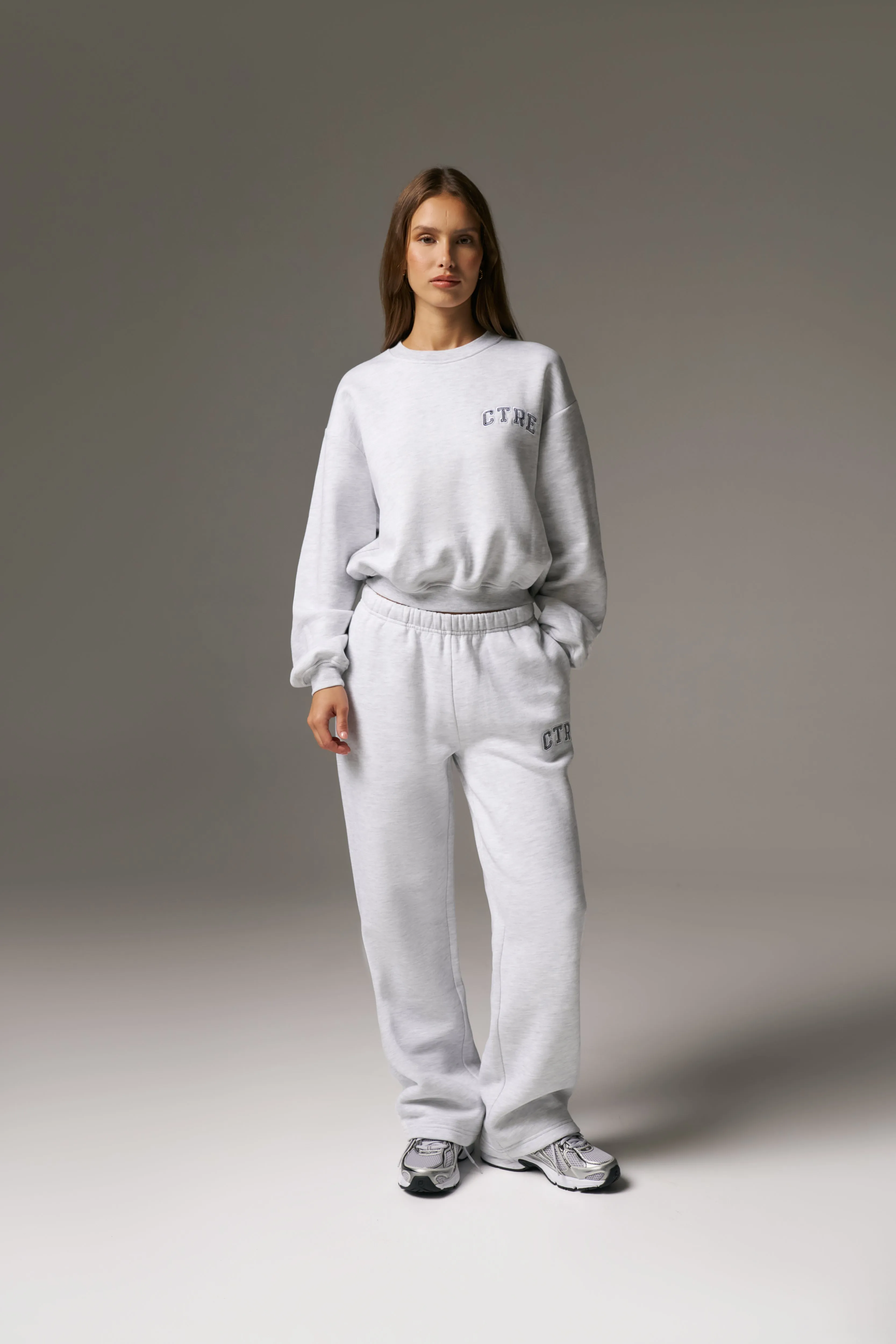 CTRE STRAIGHT LEG JOGGERS - GREY MARL sold by The Couture Club product image thumbnail 3