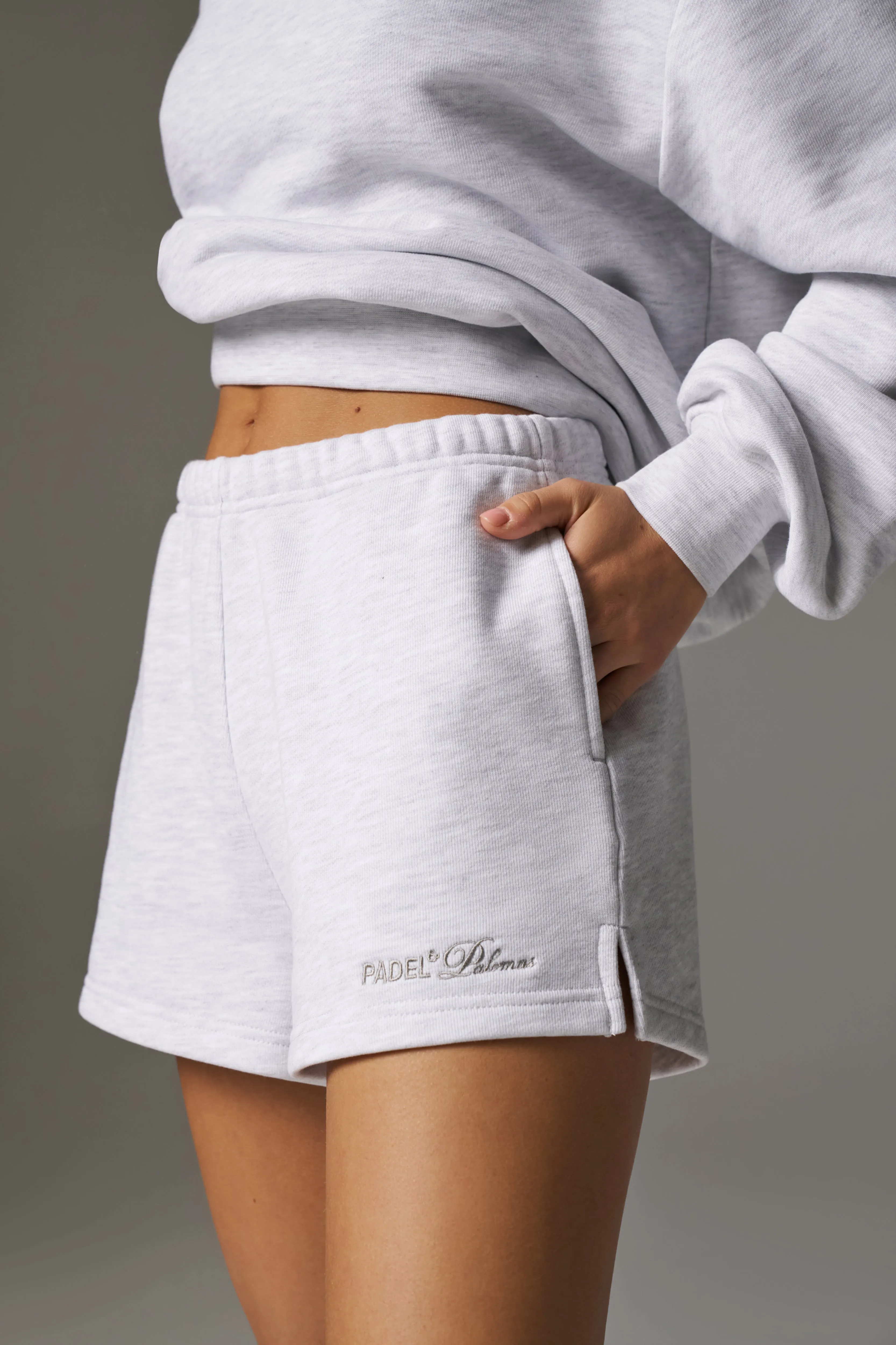 PADEL & PALOMAS JERSEY SHORTS - GREY MARL sold by The Couture Club product image thumbnail 5