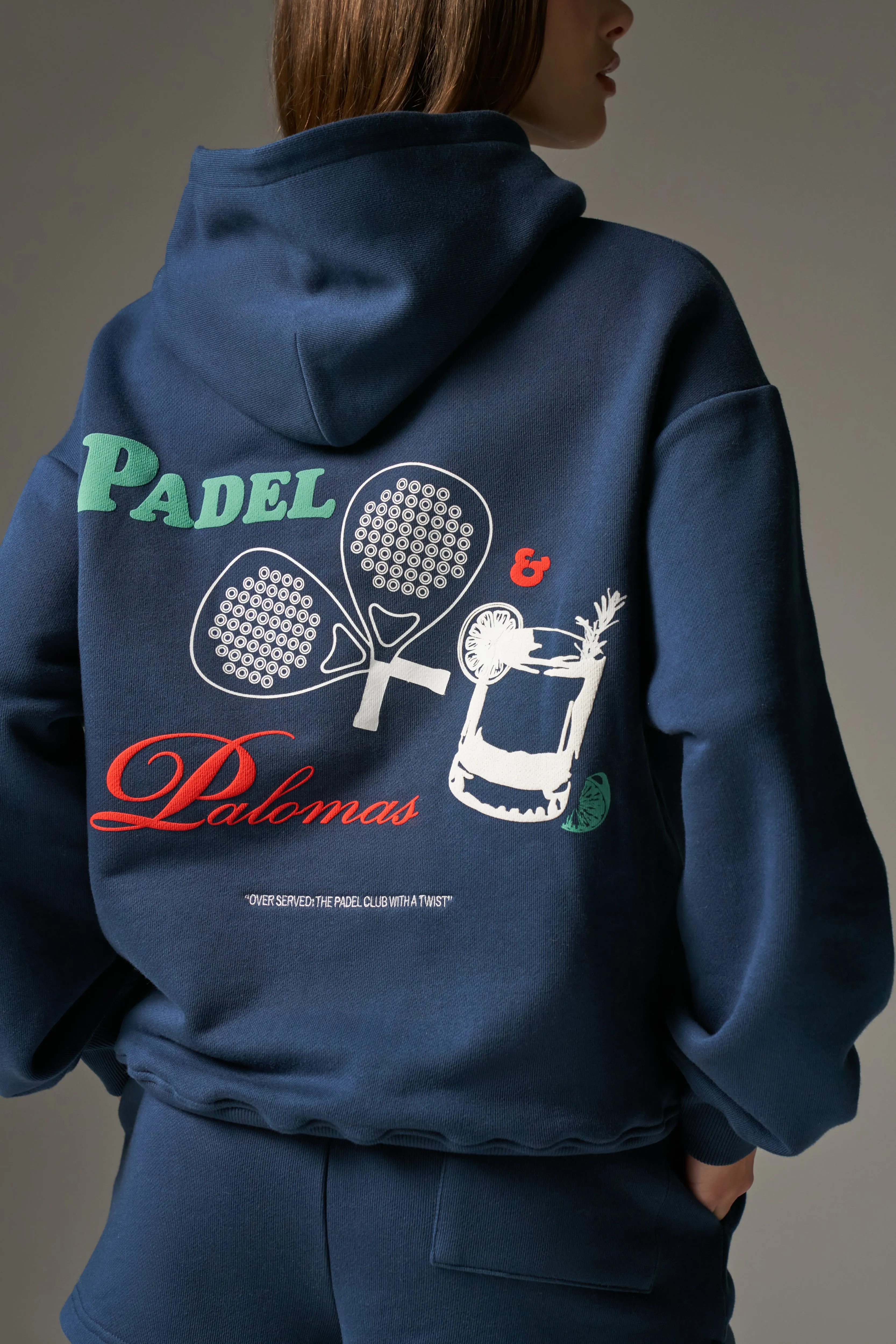 PADEL & PALOMAS OVERSIZED HOODIE - NAVY sold by The Couture Club product image thumbnail 3