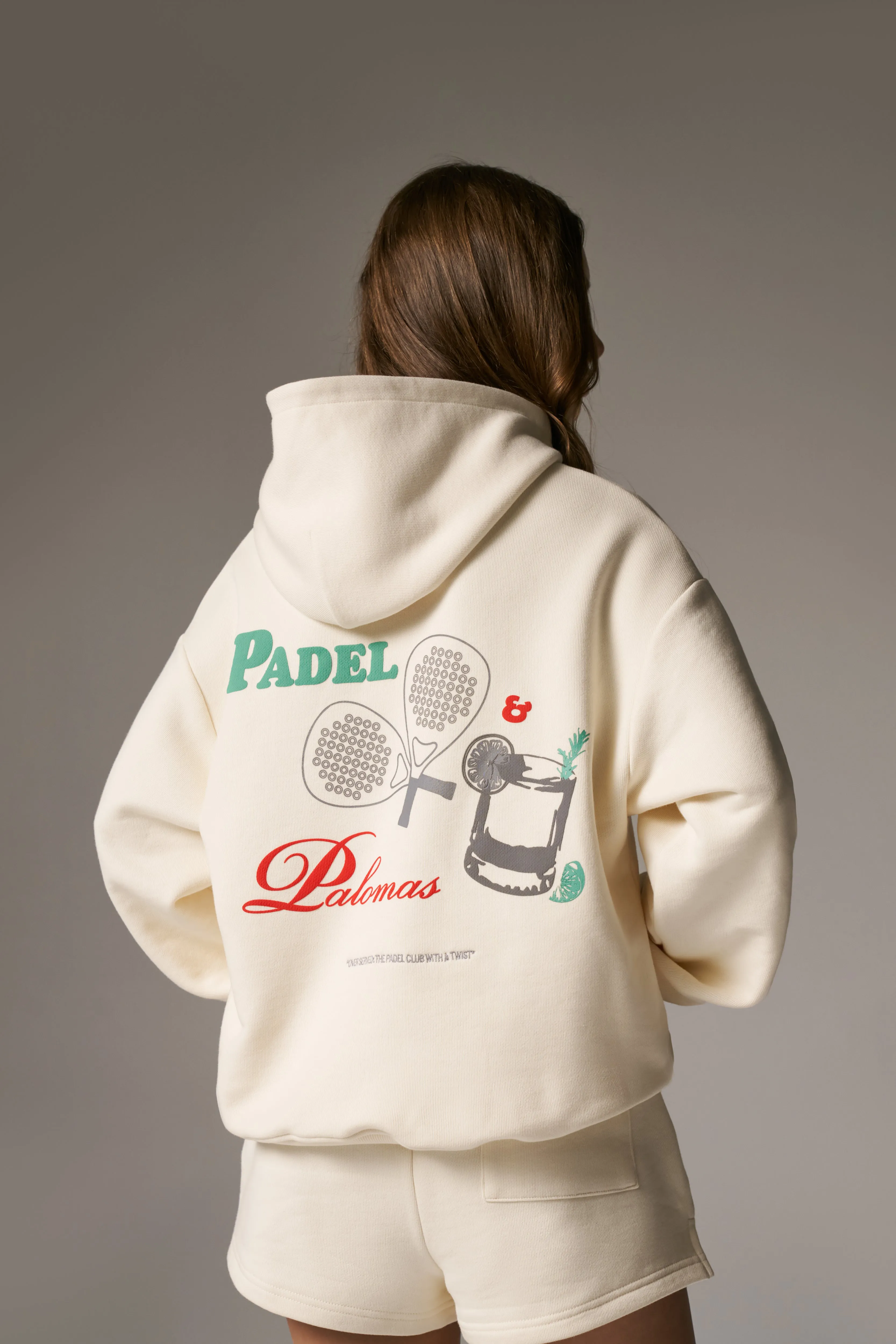 PADEL & PALOMAS OVERSIZED HOODIE - BUTTERMILK sold by The Couture Club product image thumbnail 2