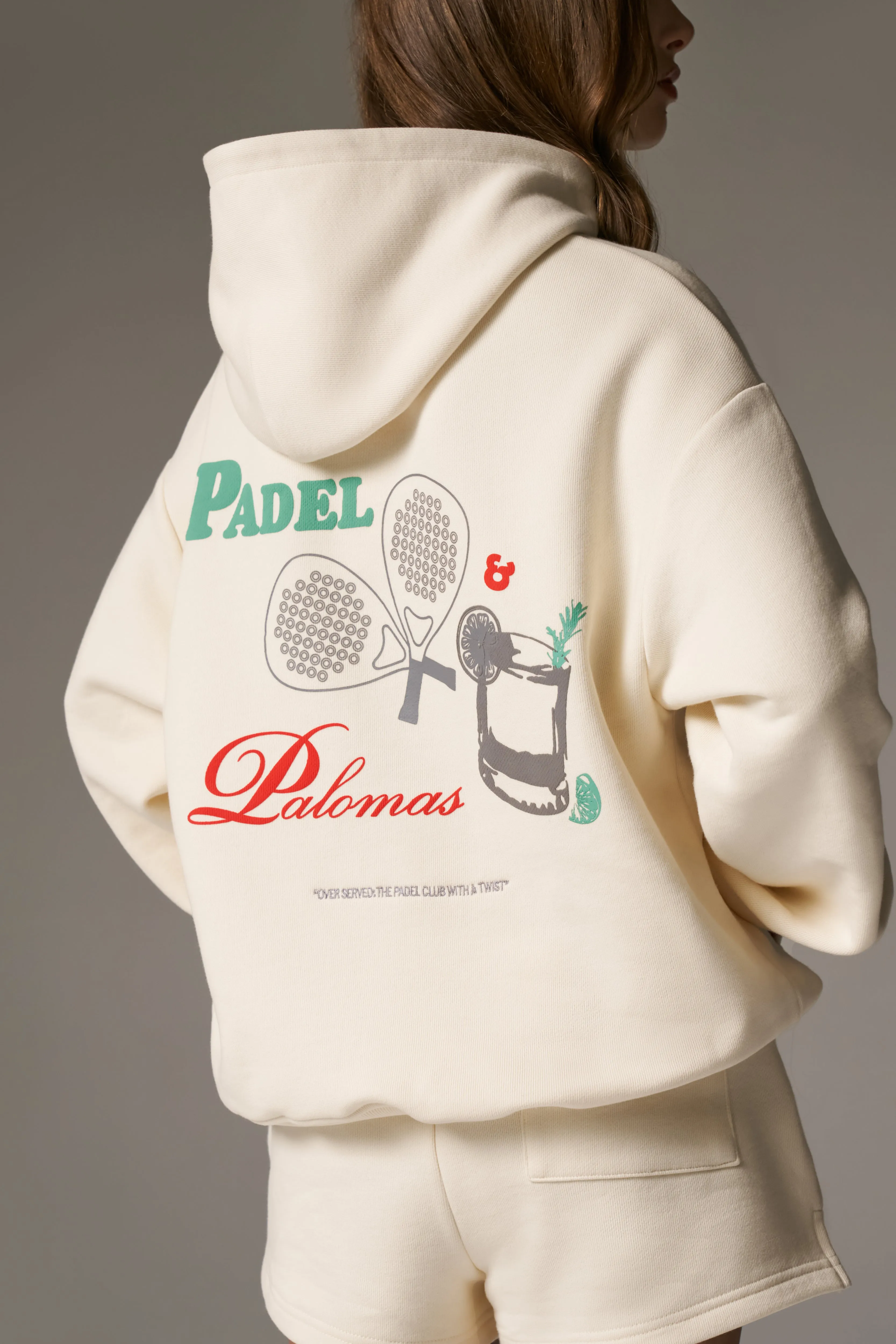 PADEL & PALOMAS OVERSIZED HOODIE - BUTTERMILK sold by The Couture Club product image thumbnail 5