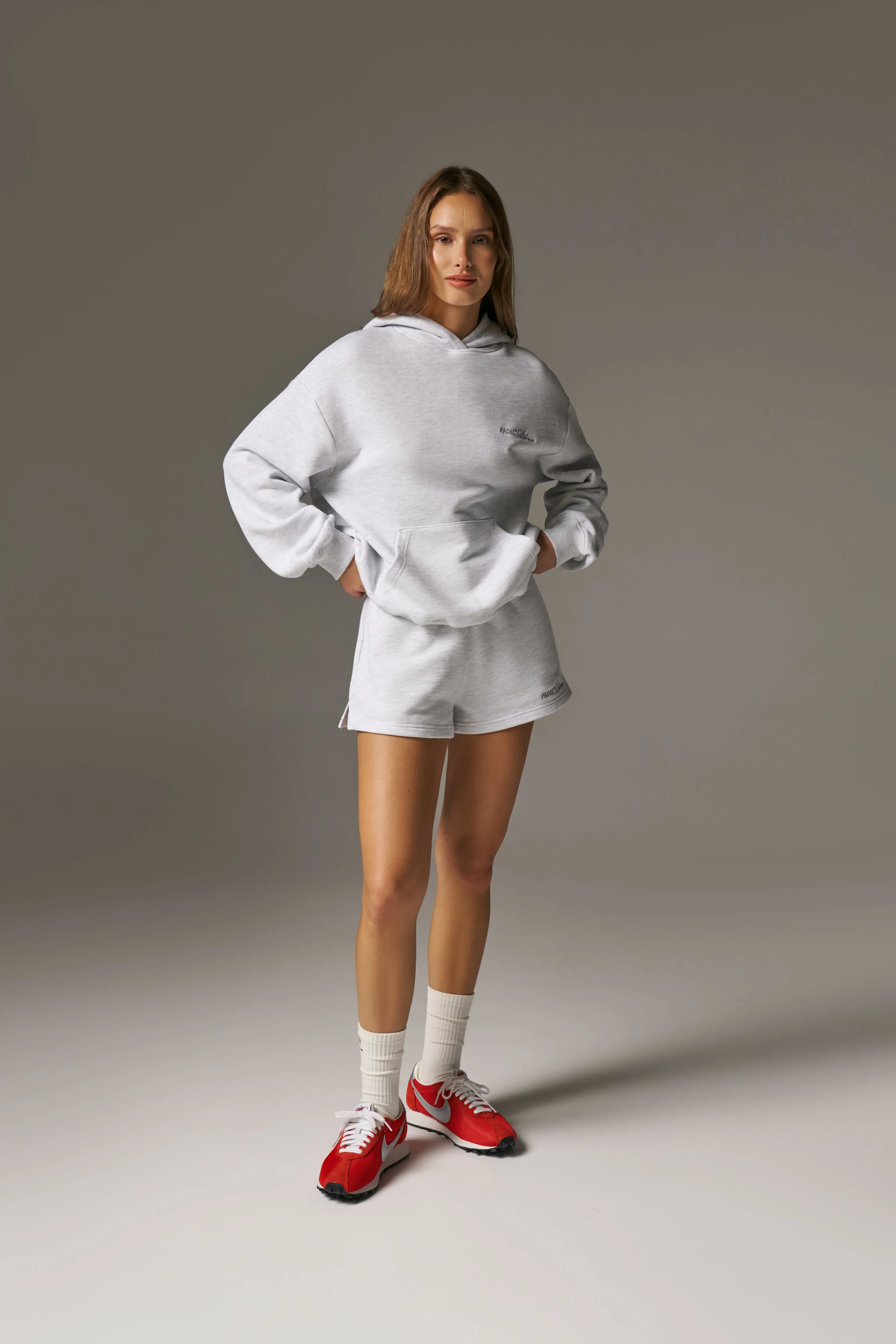 PADEL & PALOMAS OVERSIZED HOODIE - GREY MARL sold by The Couture Club product image thumbnail 3