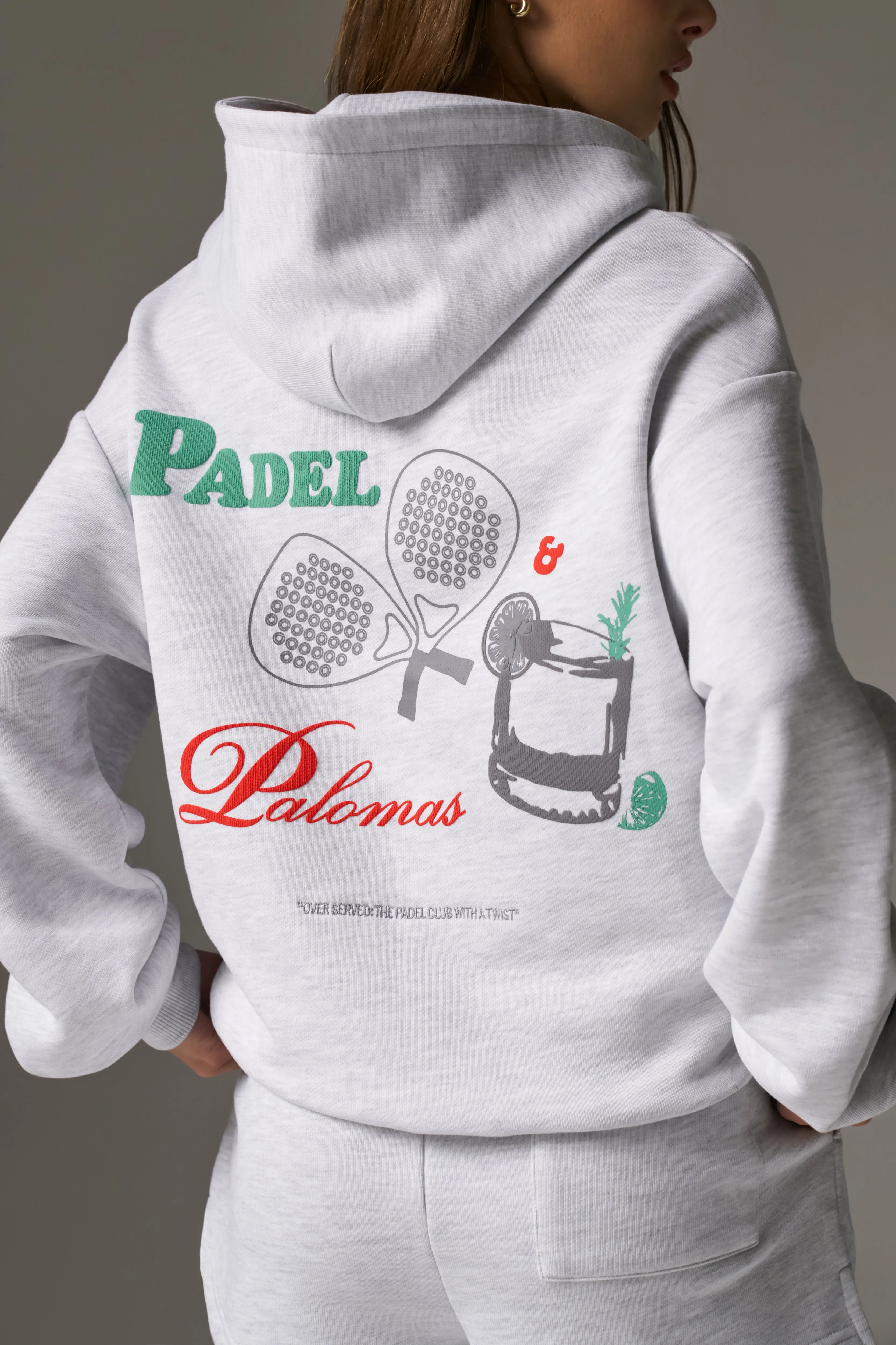 PADEL & PALOMAS OVERSIZED HOODIE - GREY MARL sold by The Couture Club product image thumbnail 5